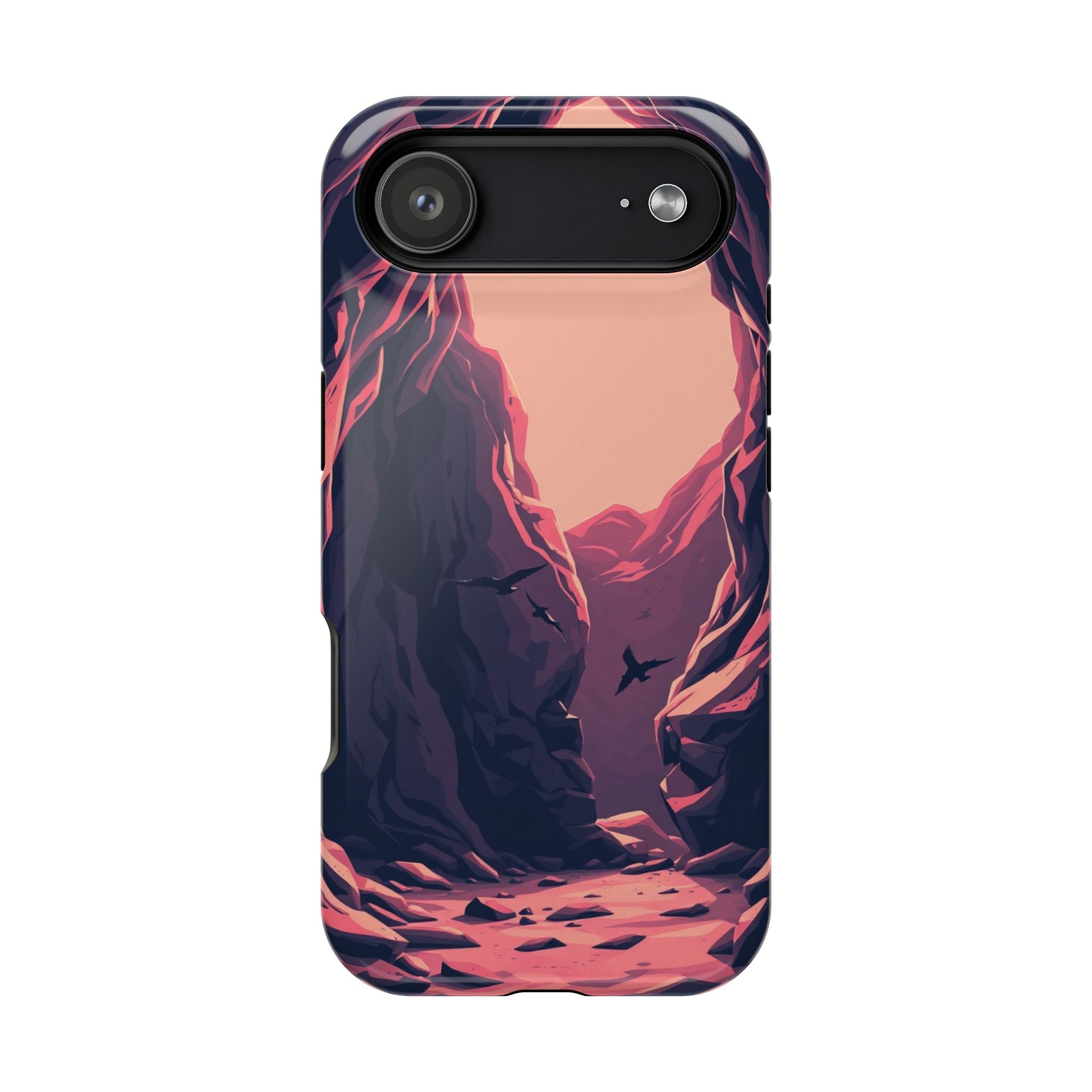 iPhone Rose Pink And Cream Dark Crystal Cave Slim Everyday Designer Case · iPhon