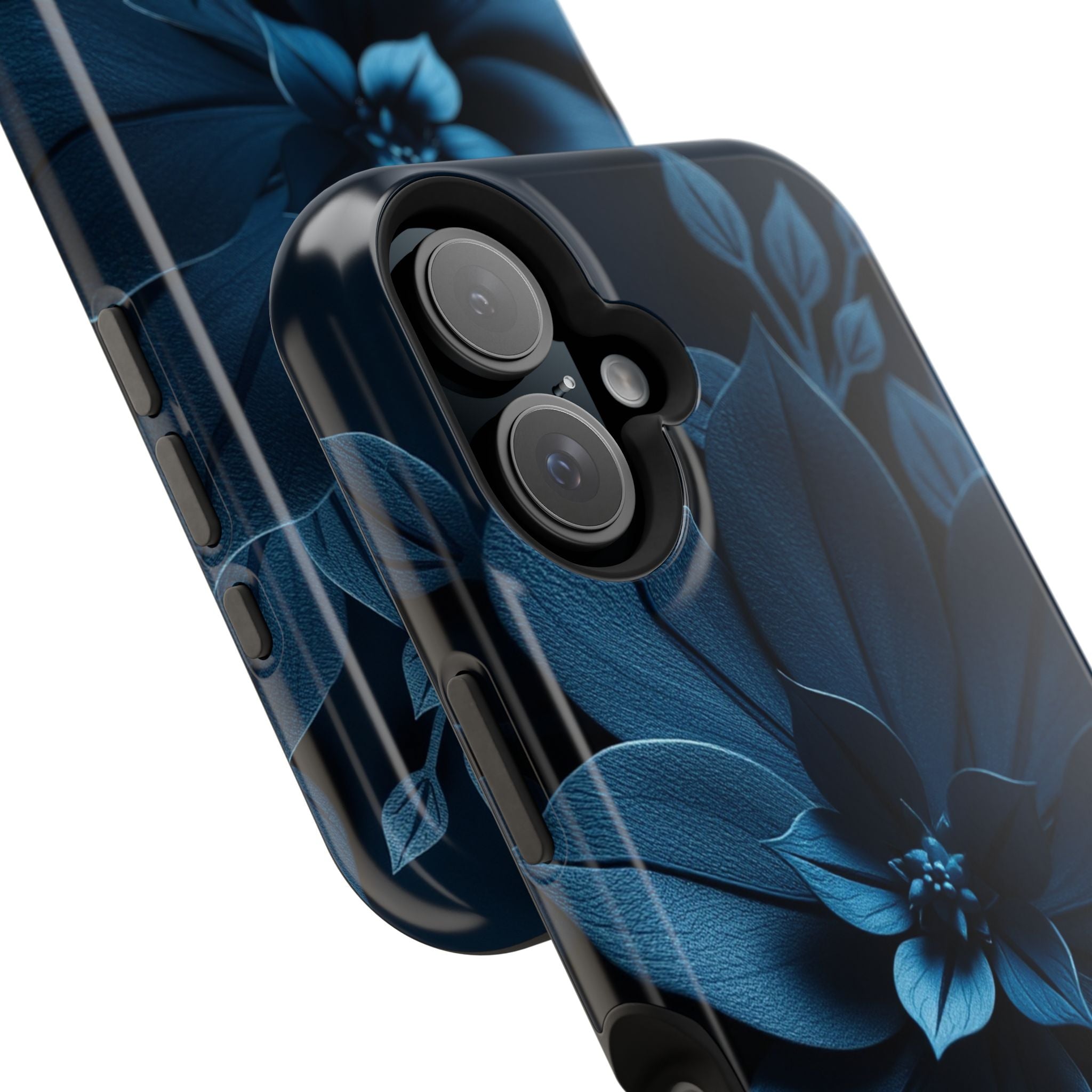 iPhone Midnight Blue And Silver Floral Dark Academia iPhone Slim · iPhone Case