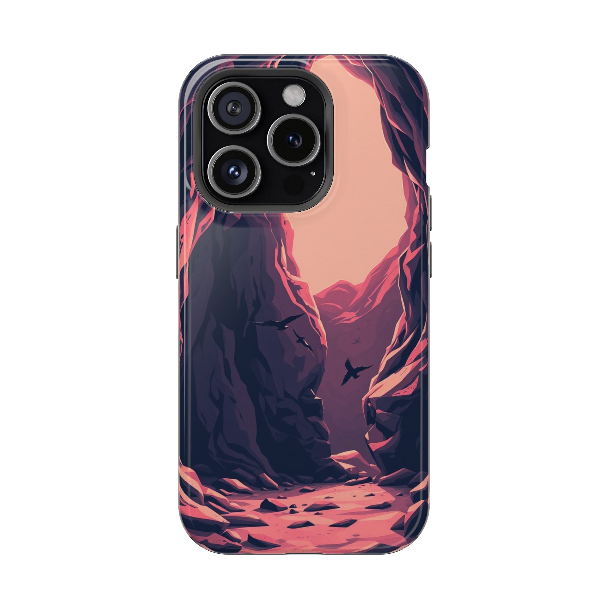 iPhone Rose Pink And Cream Dark Crystal Cave Slim Everyday Designer Case · iPhon