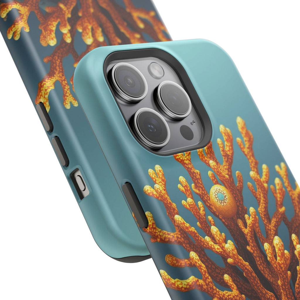 iPhone Mustard And Rust Coral Reef Life Slim Everyday iPhone Designer · iPhone C