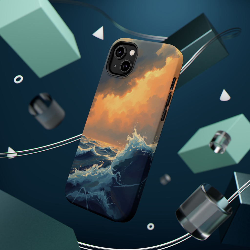 iPhone Sunset Amber And Peach Storm at Sea Slim iPhone Everyday · iPhone Case