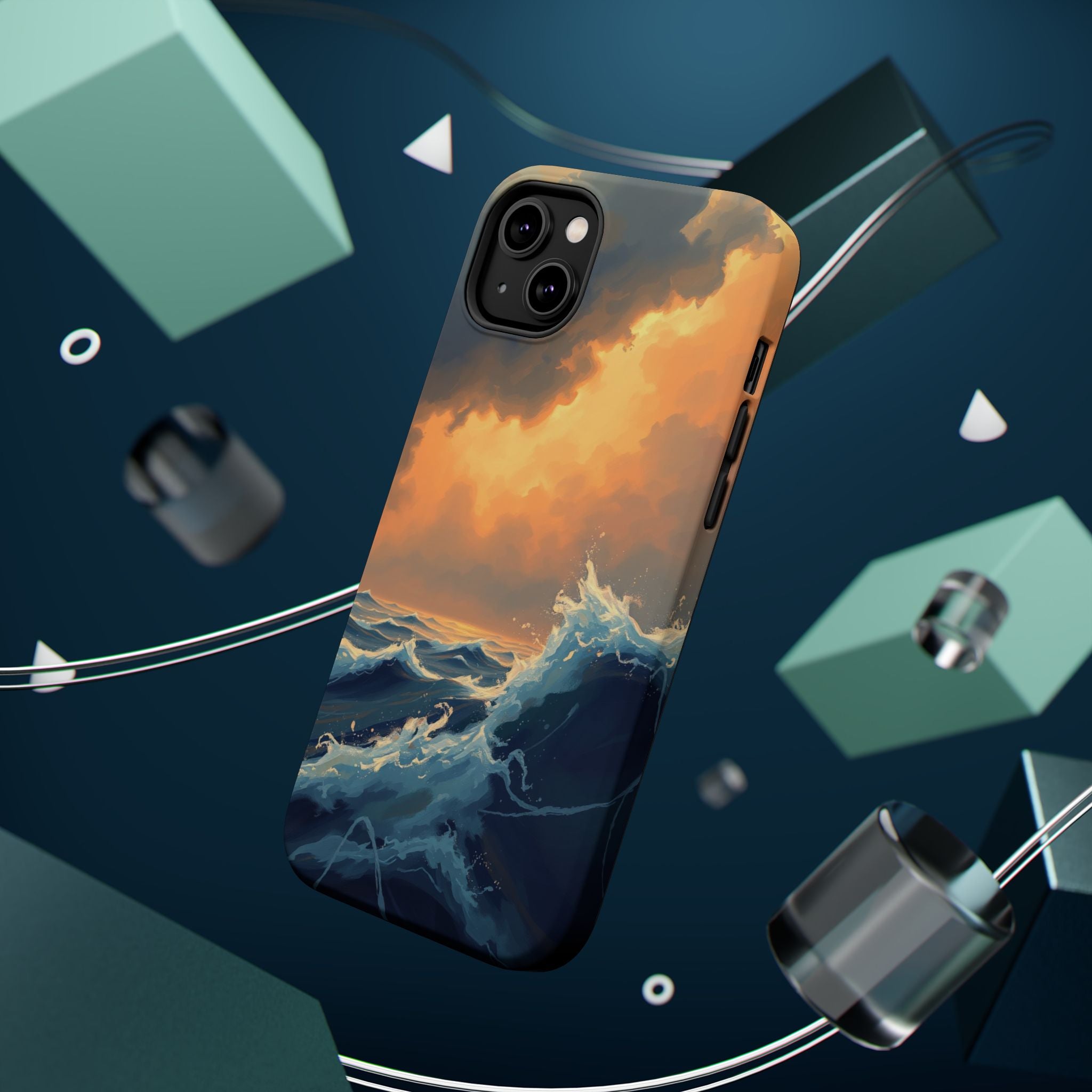 iPhone Sunset Amber And Peach Storm at Sea Slim iPhone Everyday · iPhone Case