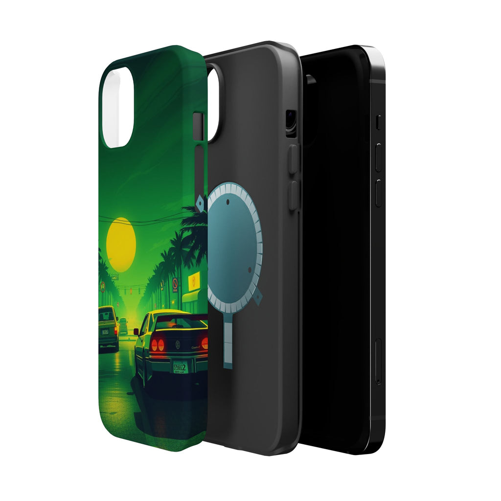 iPhone Dreamy Sunset Drive 80s Design Slim Everyday Designer Case · iPhone Case