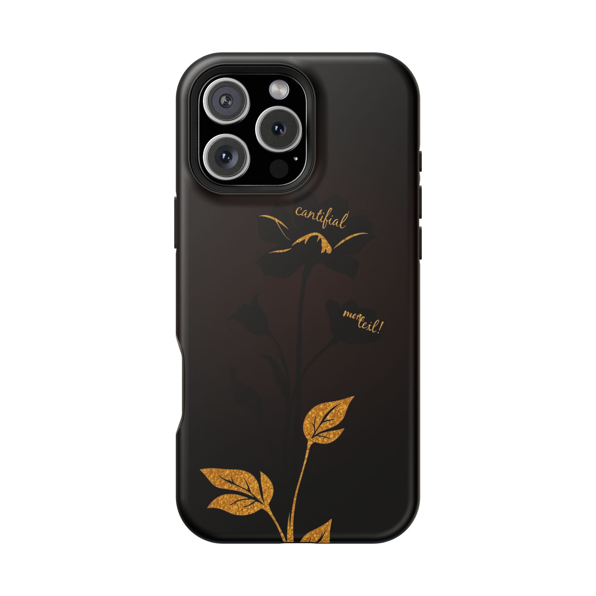 iPhone Earthy Floral Silhouette Design Slim Everyday Designer Case · iPhone Case