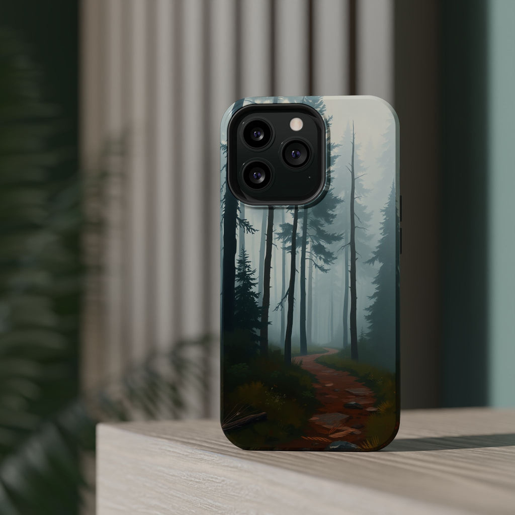 iPhone Serene Misty Forest Path Design Slim Everyday Designer Case · iPhone Case