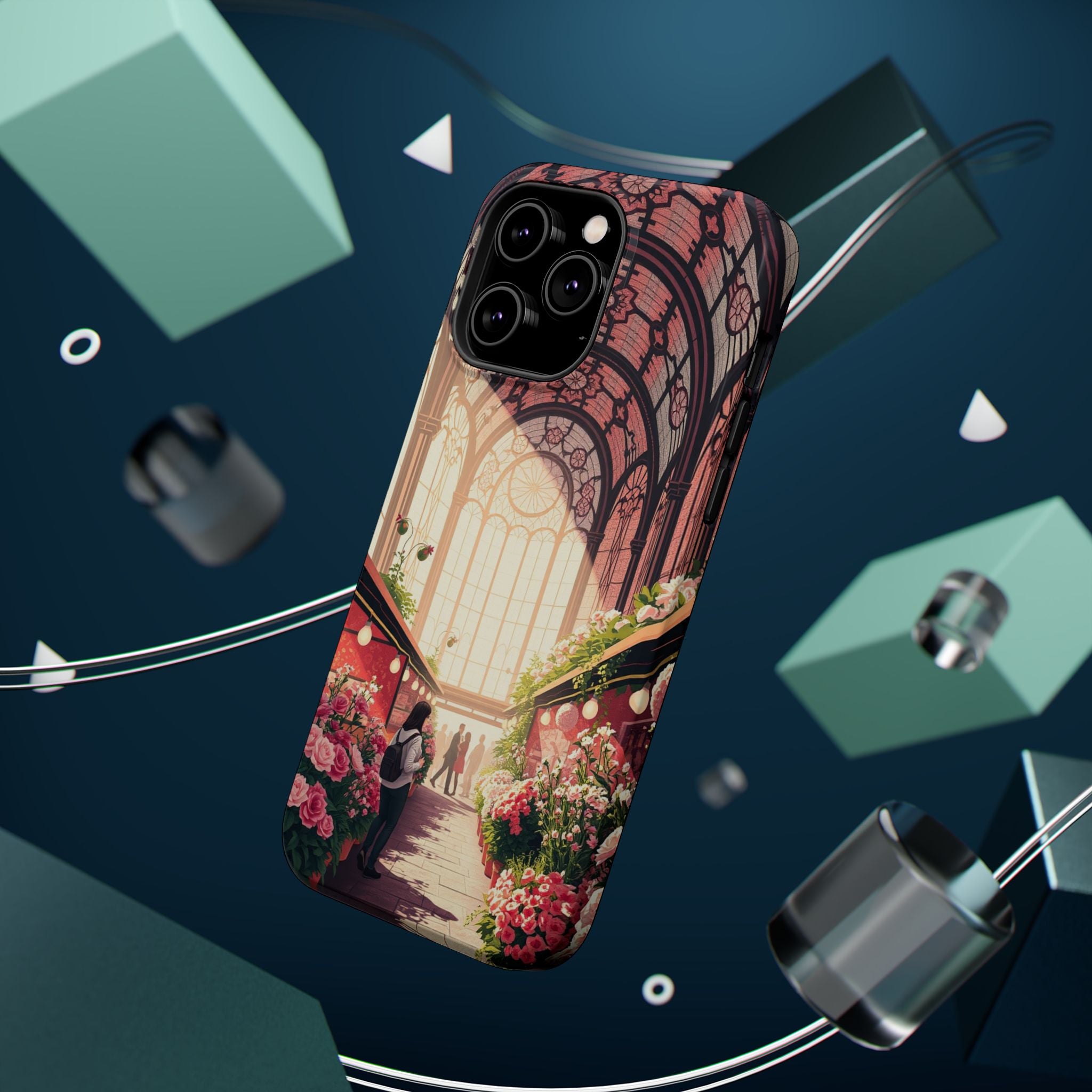 iPhone Flower Market Stained Glass Bold Modern Everyday Snap Case · iPhone Case