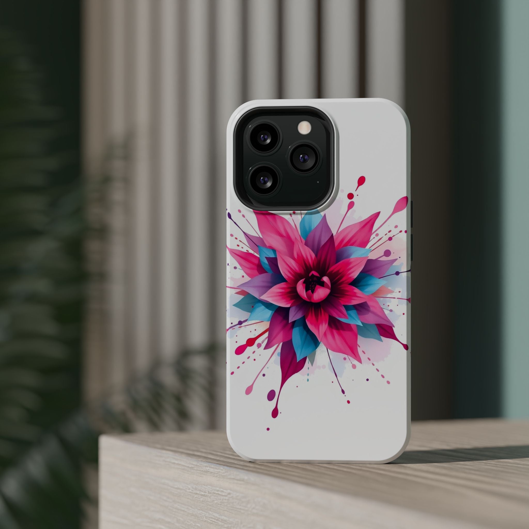 iPhone Floral Watercolor Splash Electric Art Slim iPhone Everyday · iPhone Case