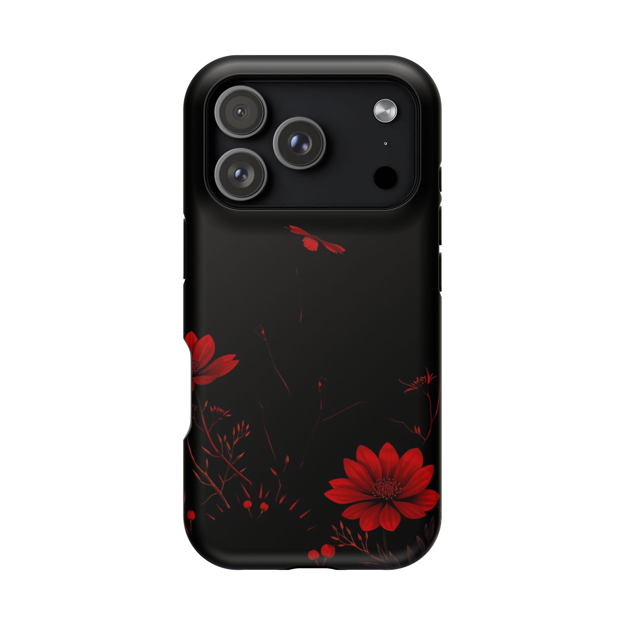 iPhone Black And Crimson Desert Flower Slim Everyday Designer Case · iPhone Case