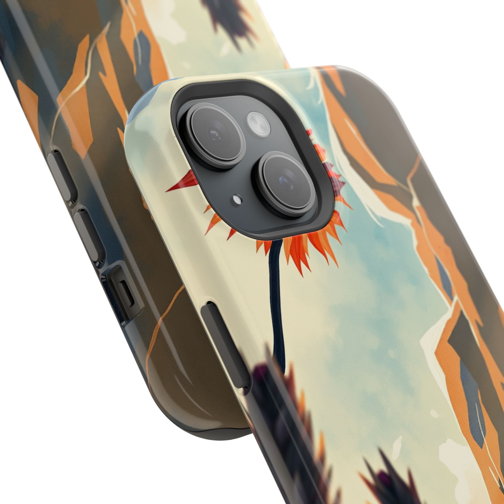 iPhone Bud Burst Vibrant Watercolor Artistic Everyday Cas Slim Snap Case · iPhon