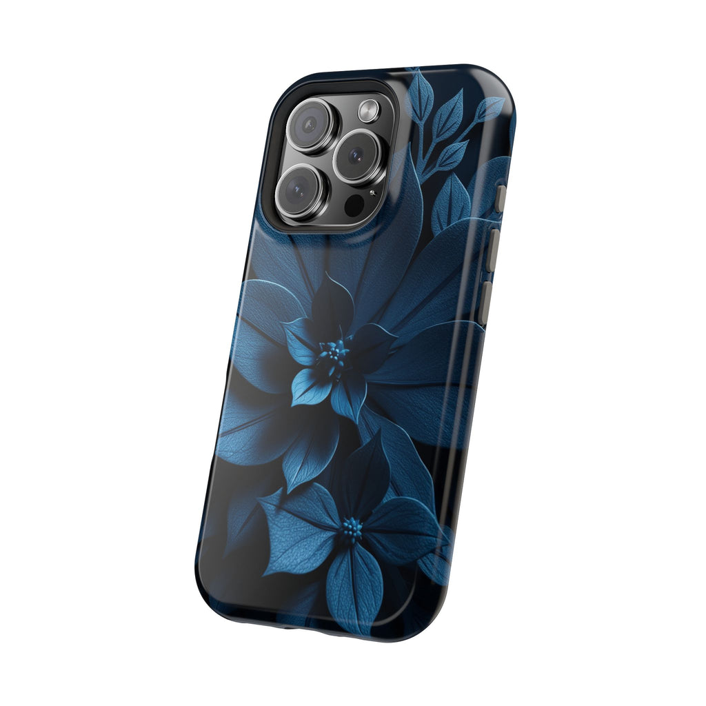 iPhone Midnight Blue And Silver Floral Dark Academia iPhone Slim · iPhone Case