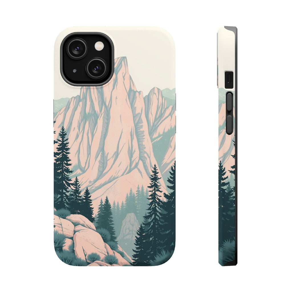 iPhone Serene Pine Ridge Design 15 Bold Modern Everyday Snap Case · iPhone Case