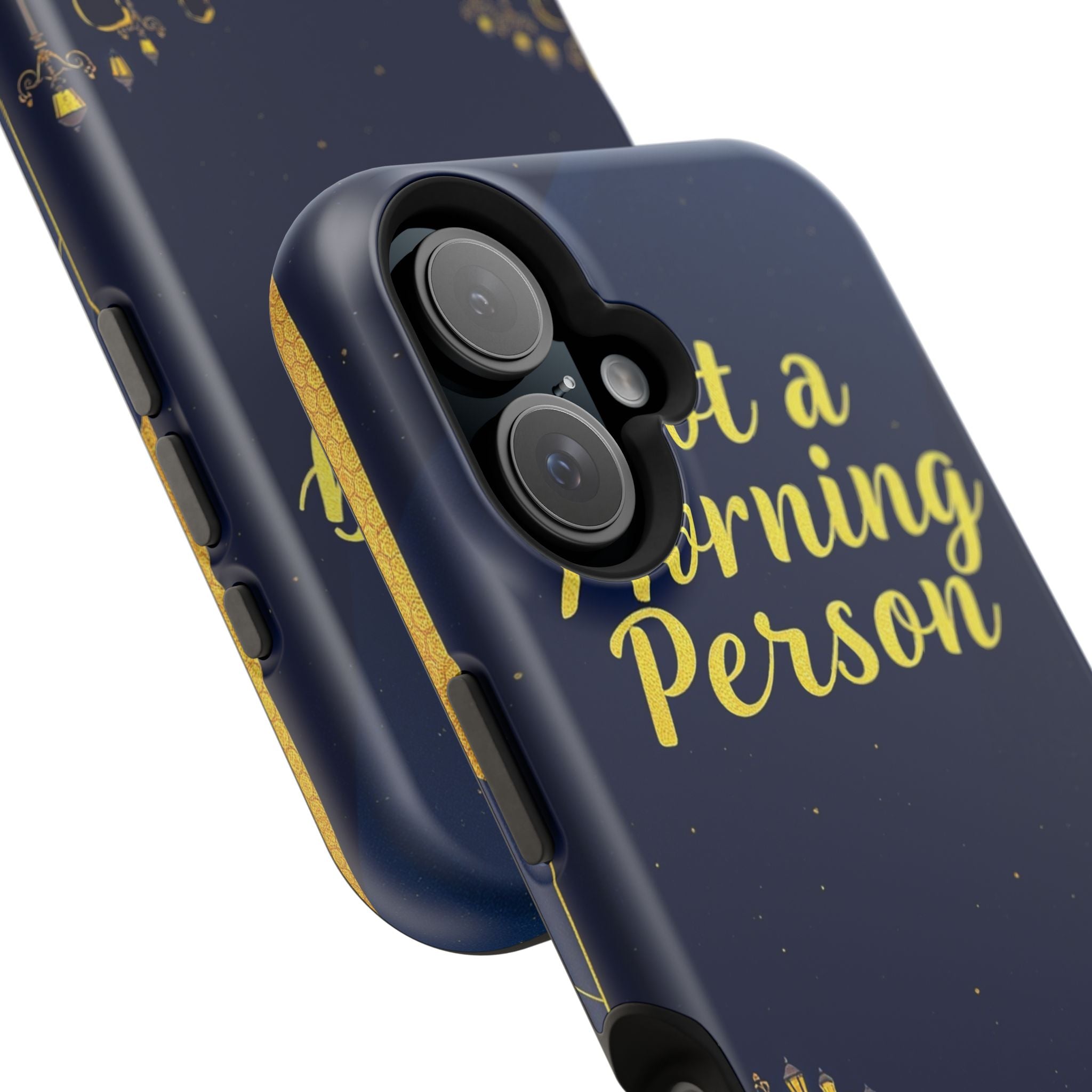 iPhone Midnight Blue And Silver Not a Morning Person Slim Snap Case · iPhone Cas