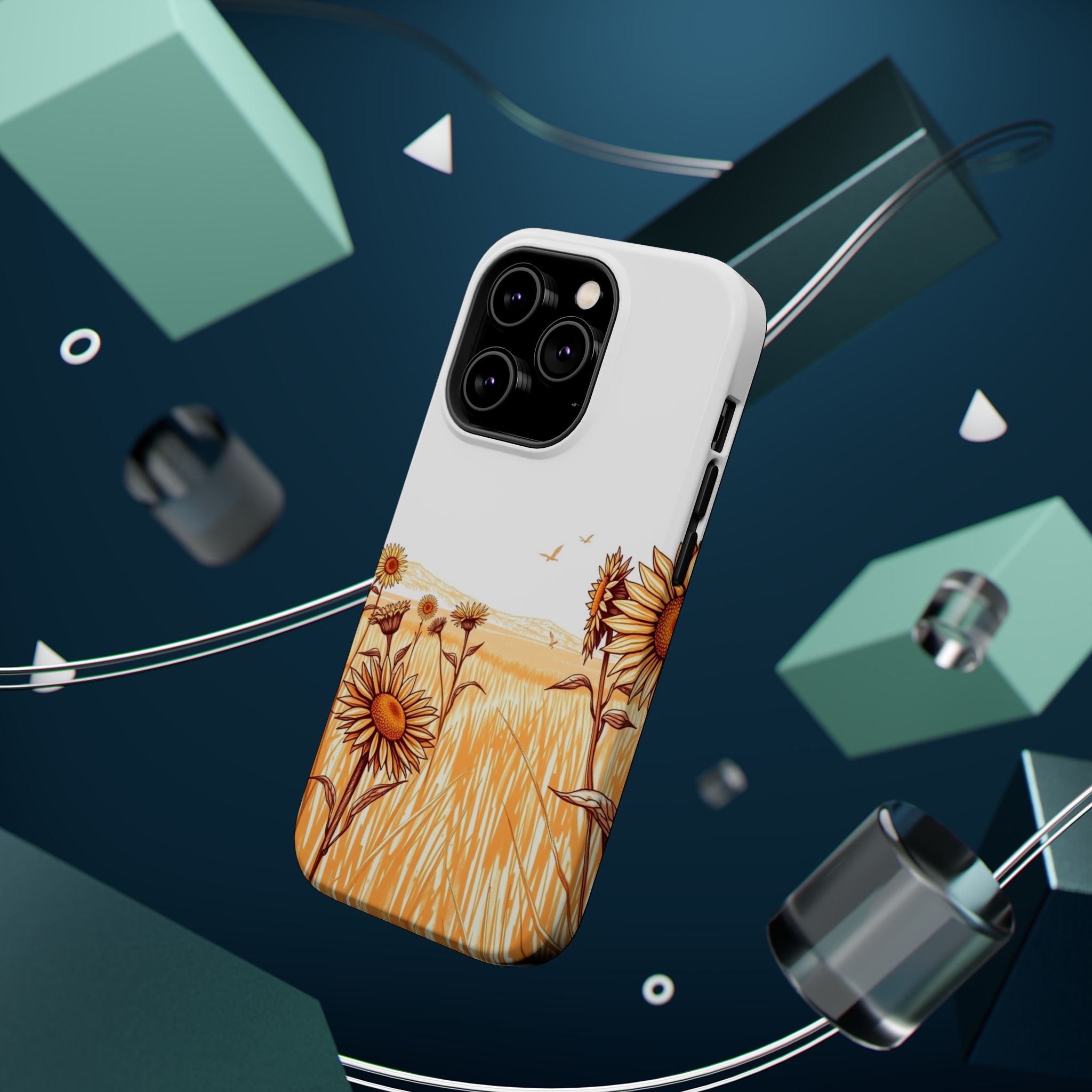 iPhone Burnt Orange And Sand Sunflower Prairie Soft iPhone Finish · iPhone Case