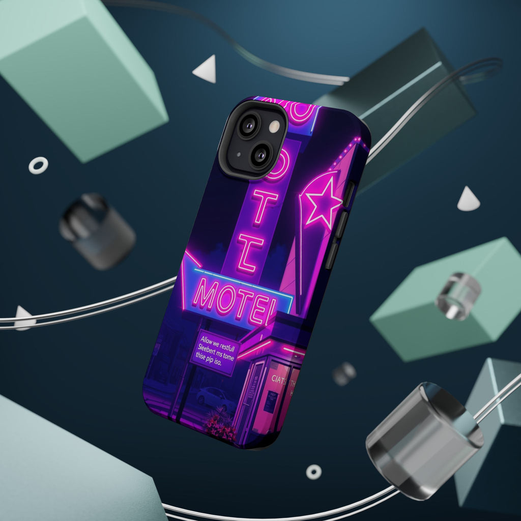 iPhone Neon Sign Motel Enchanted Art Slim Everyday Designer Case · iPhone Case