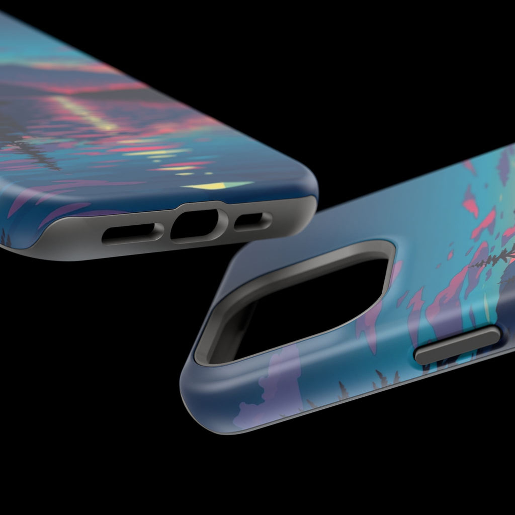 iPhone Vibrant Lake at Twilight Design Slim Everyday Designer Case · iPhone Case