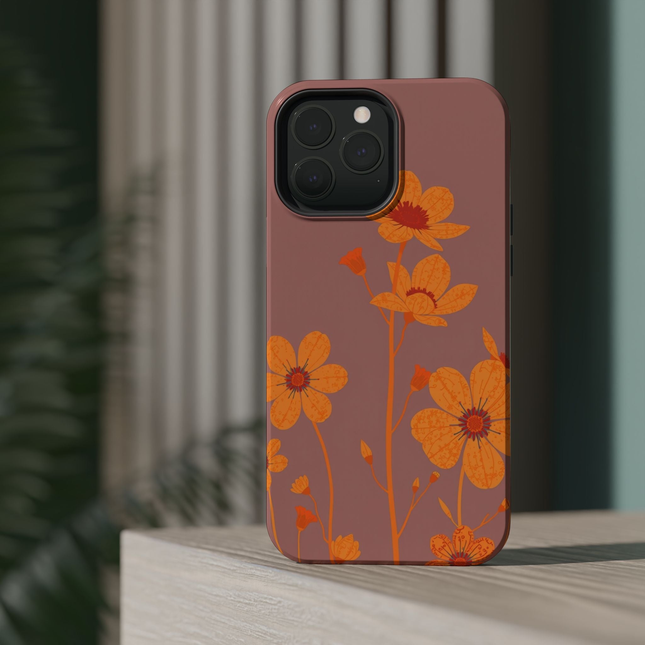 iPhone Floral Silhouette Pastel Kawaii Slim Everyday Designer Case · iPhone Case