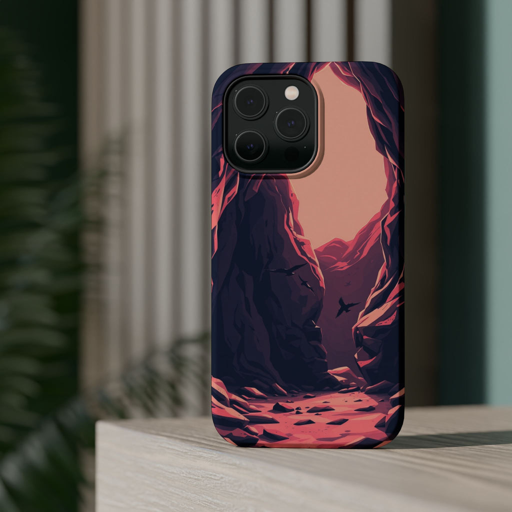 iPhone Rose Pink And Cream Dark Crystal Cave Slim Everyday Designer Case · iPhon