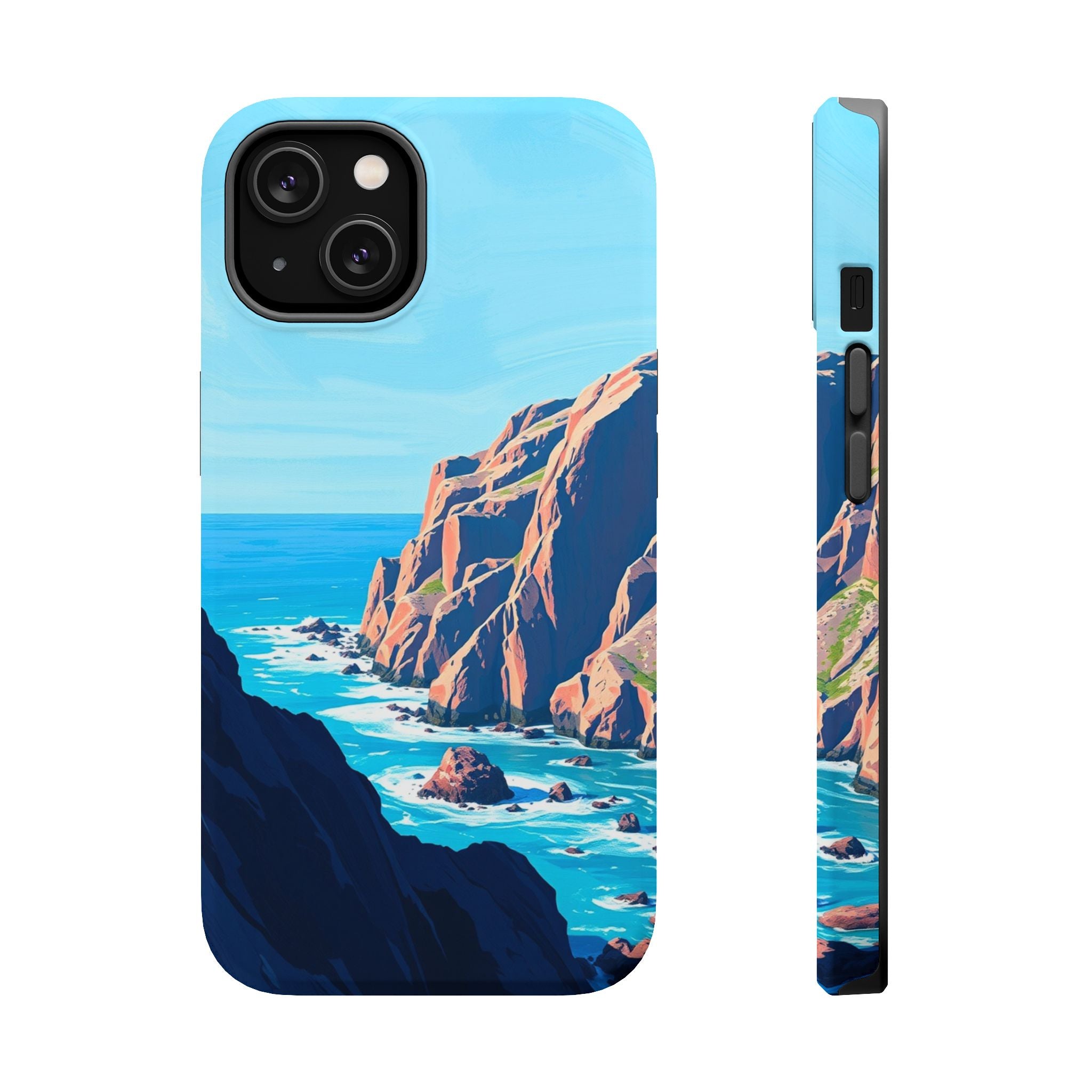 iPhone Rocky Coastline Oil Painting Impressionist iPhone Clean Minimal · iPhone