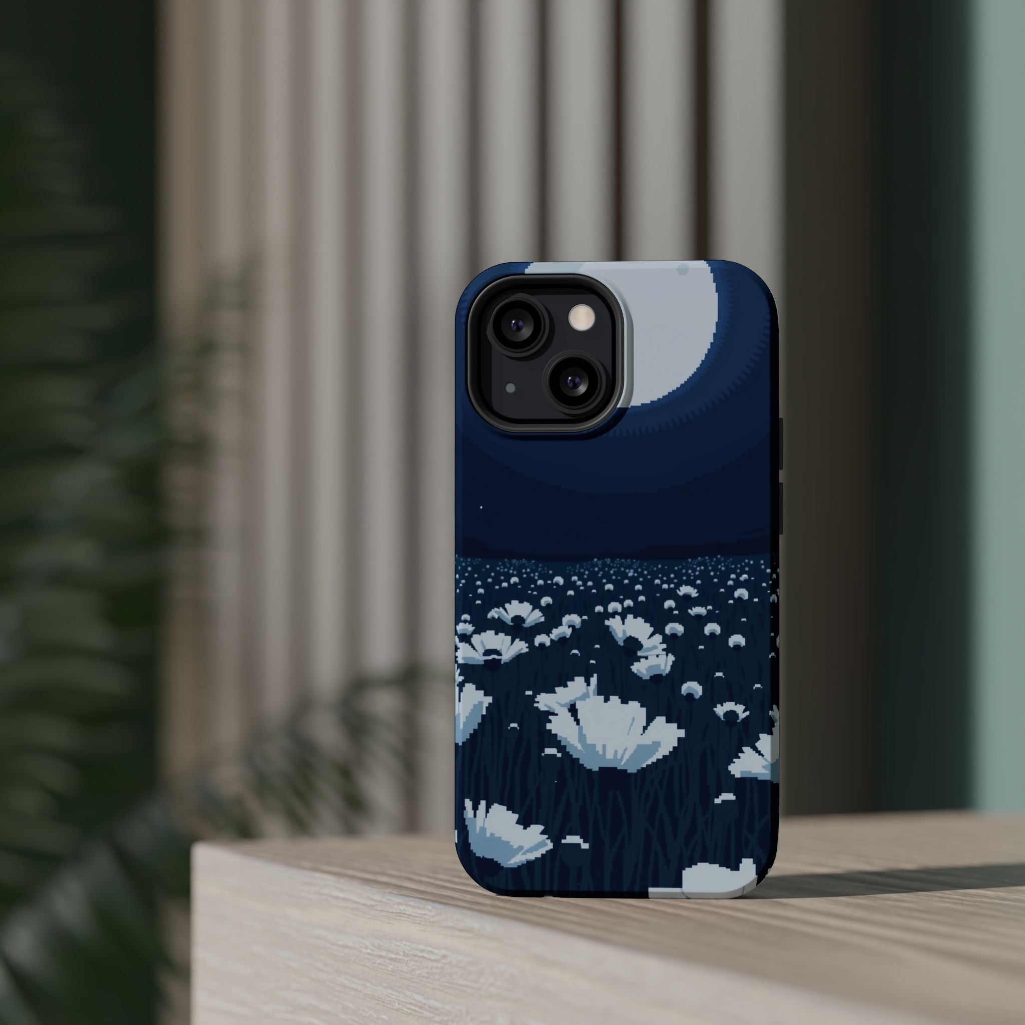 iPhone Poppy Field Pixel Art -Bit Bold Modern Everyday Snap Case · iPhone Case