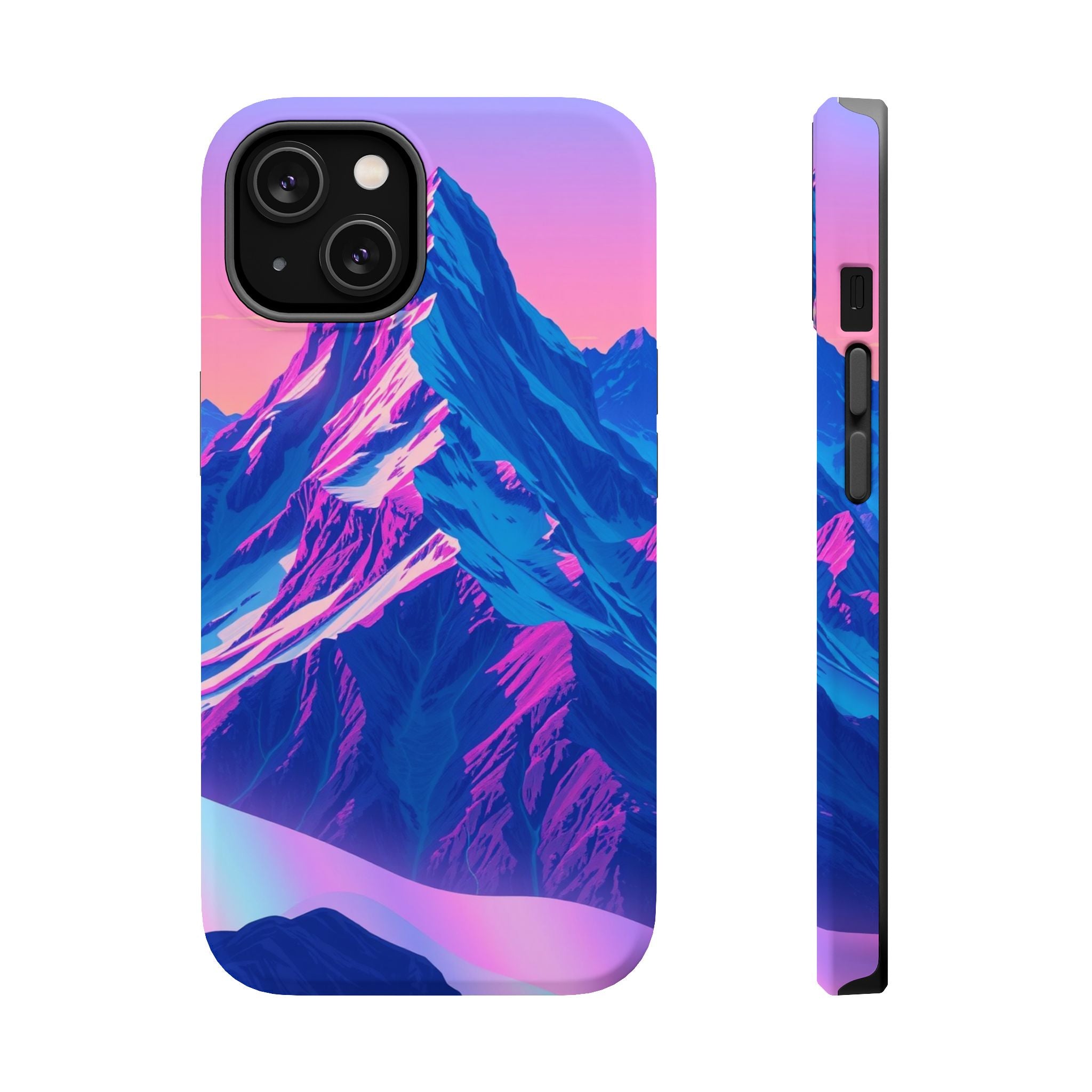 iPhone Mountain at Sunrise Holographic Iridescent iPhone Clean Minimal · iPhone