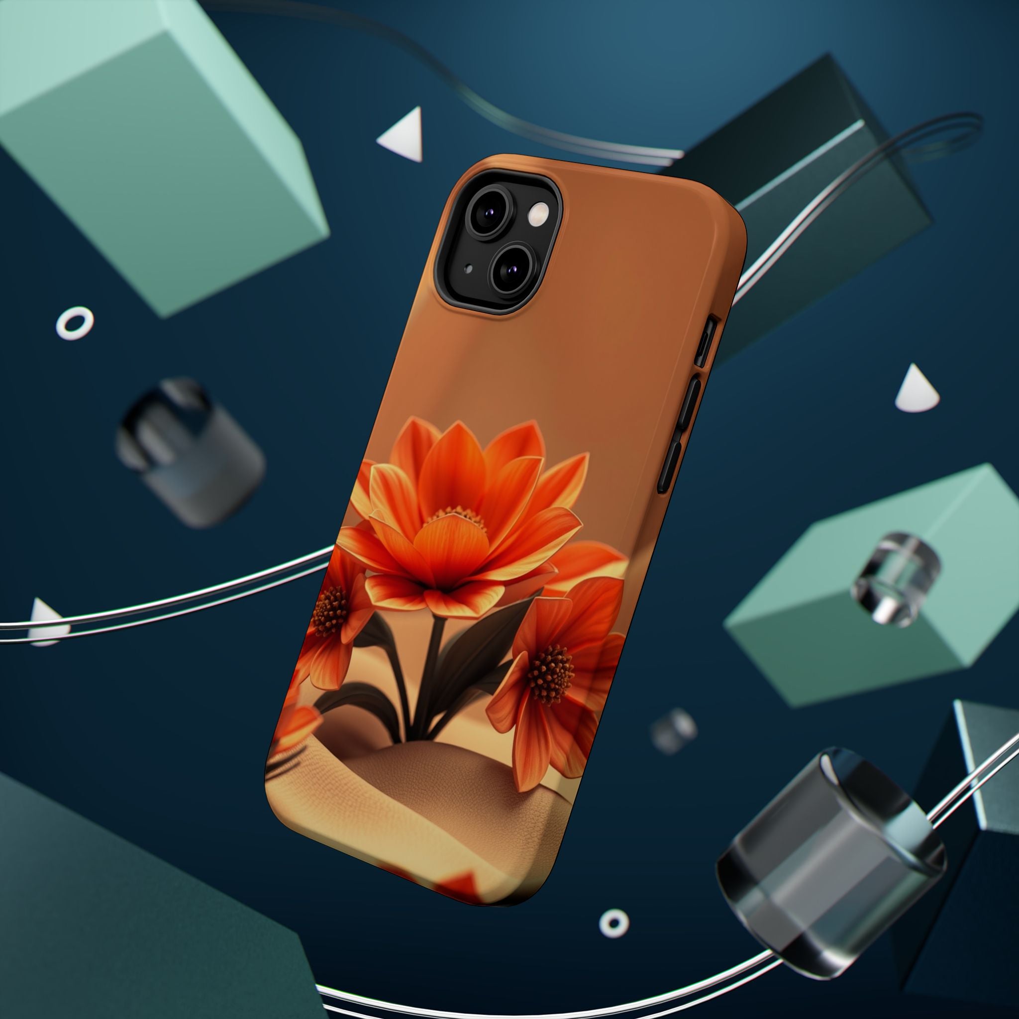 iPhone Floral Geometric 3D Digital Bold Modern Everyday Snap Case · iPhone Case