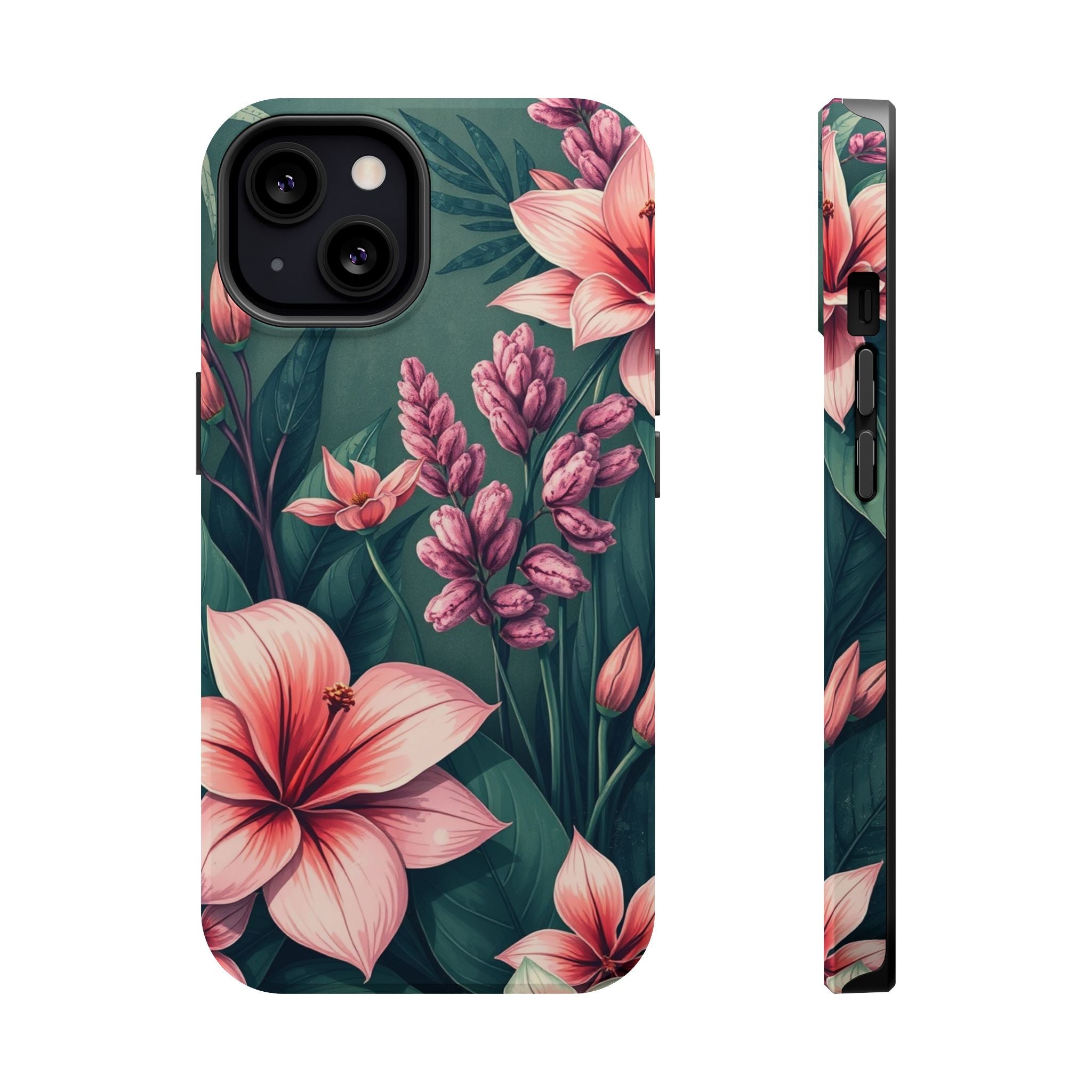 iPhone Mint And Blush Jungle Floral Slim Everyday Designer Case · iPhone Case