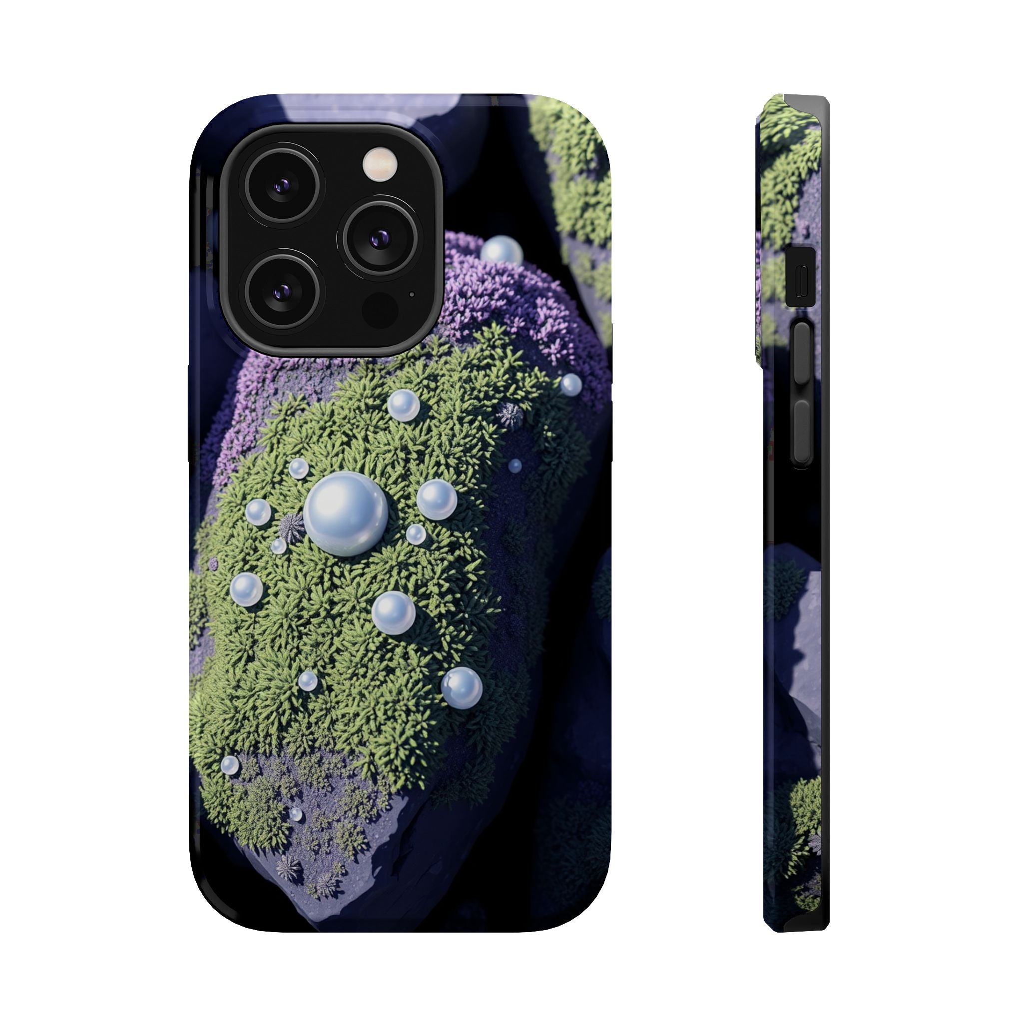 iPhone Moss Covered Rocks Electric Art Slim Everyday Designer Case · iPhone Case