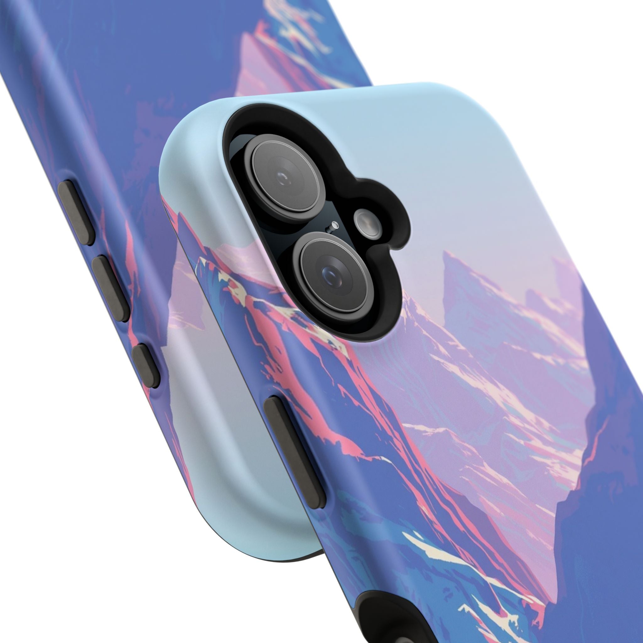 iPhone Cyan And Magenta Tundra Expanse Slim Everyday Designer Case · iPhone Case