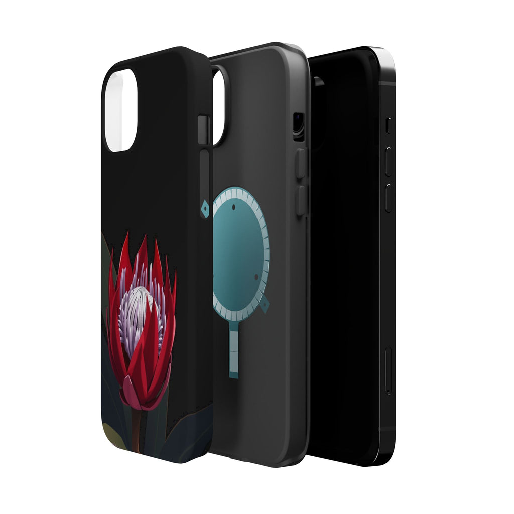 iPhone Black And Crimson Protea Bold Slim Everyday Designer Case · iPhone Case