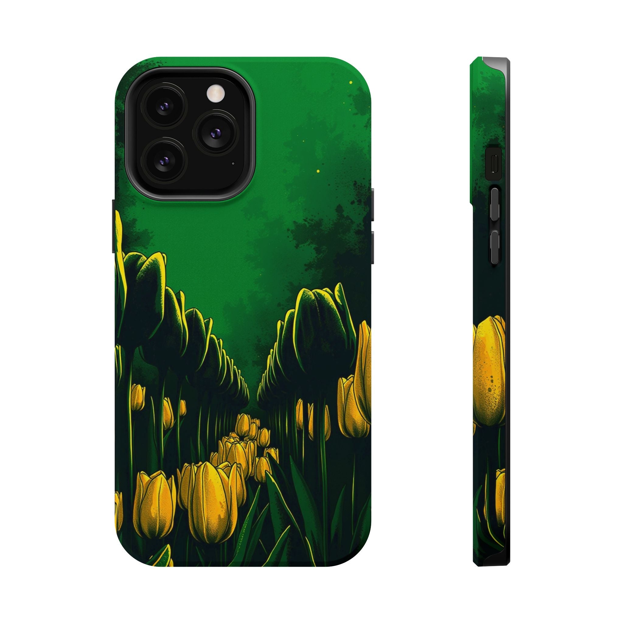 iPhone Tulip Row Emerald Green And Gold Slim Snap Case · iPhone Case