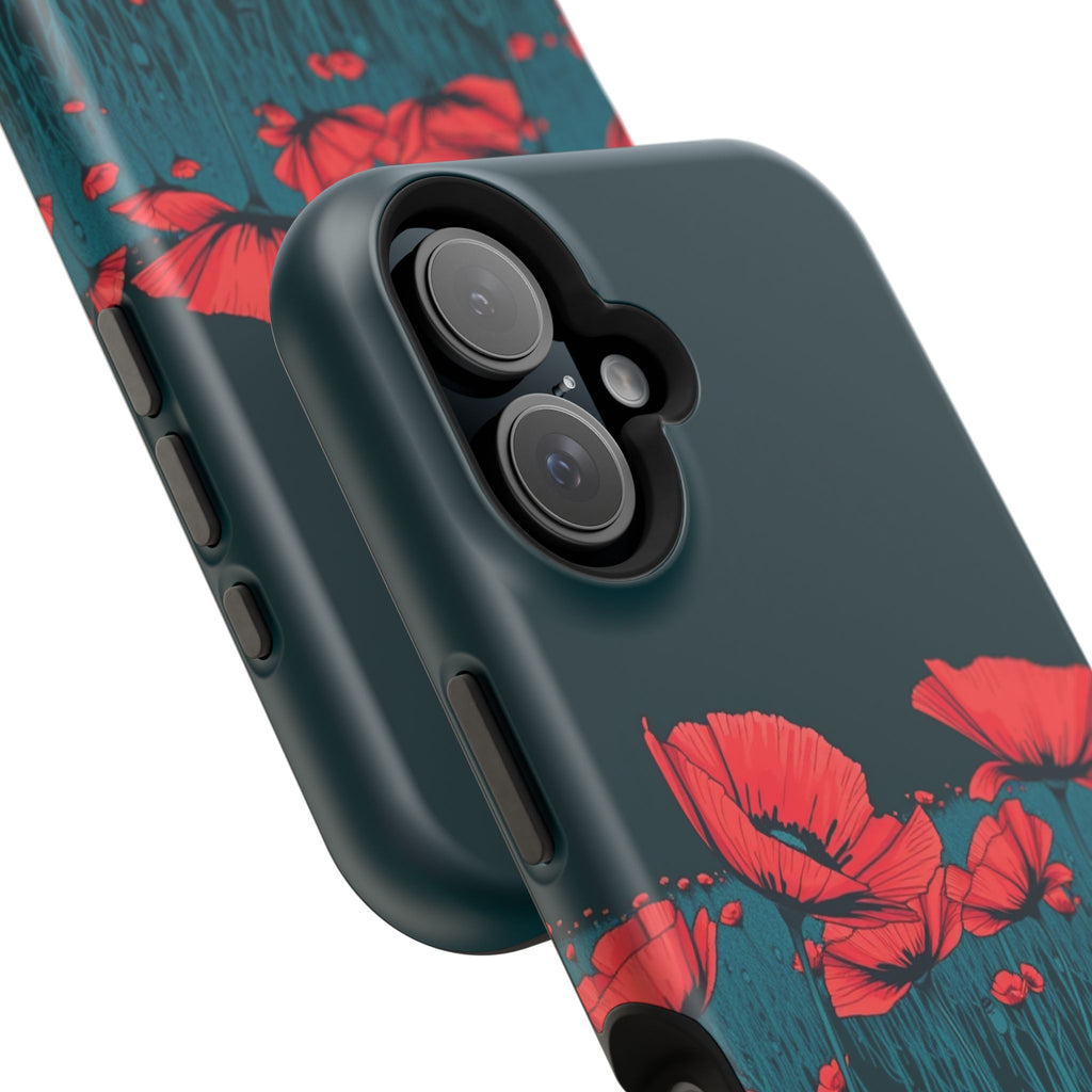 iPhone Poppy Field Dark Gothic Ink Clean Minimal Snap Cas Slim Snap Case · iPhon