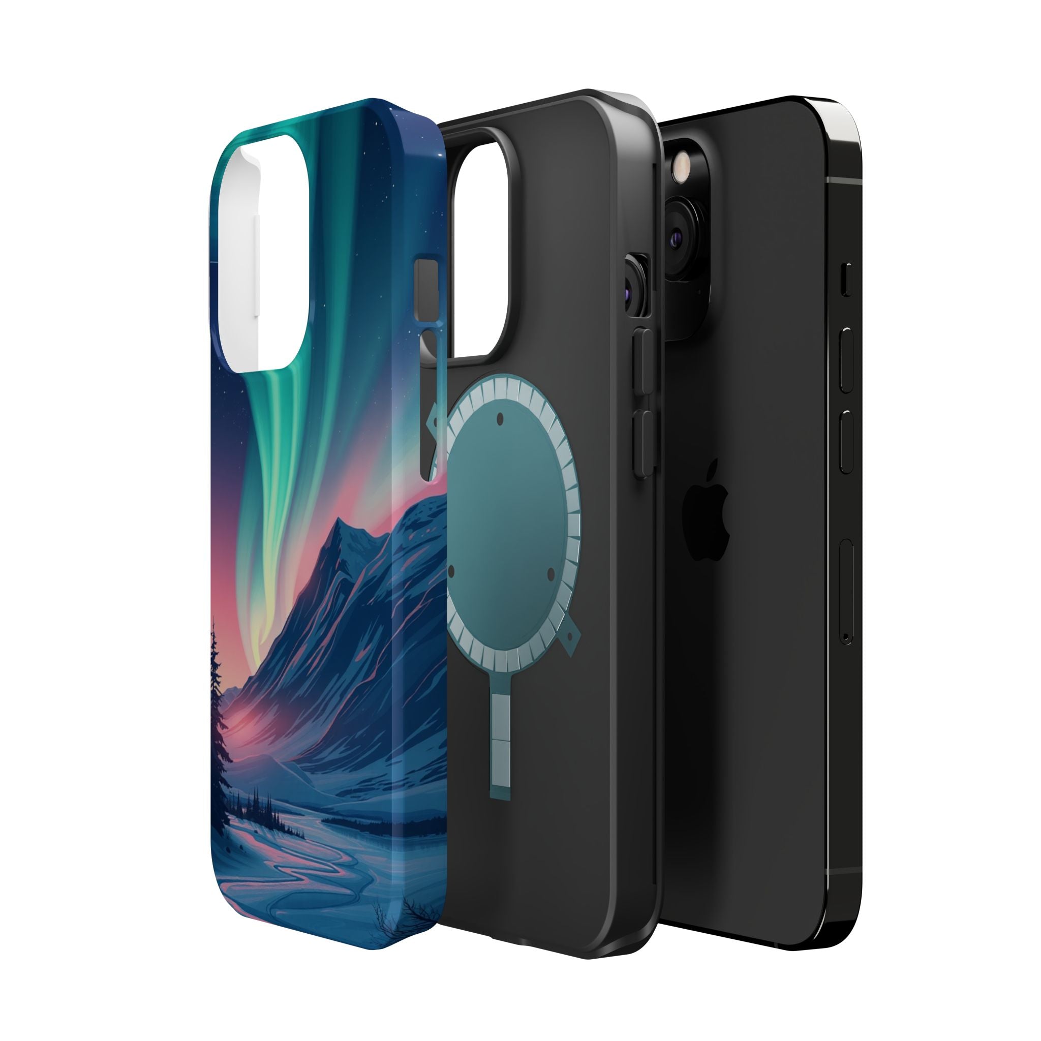iPhone Mint And Blush Northern Lights Slim Everyday iPhone 18 Designer · iPhone