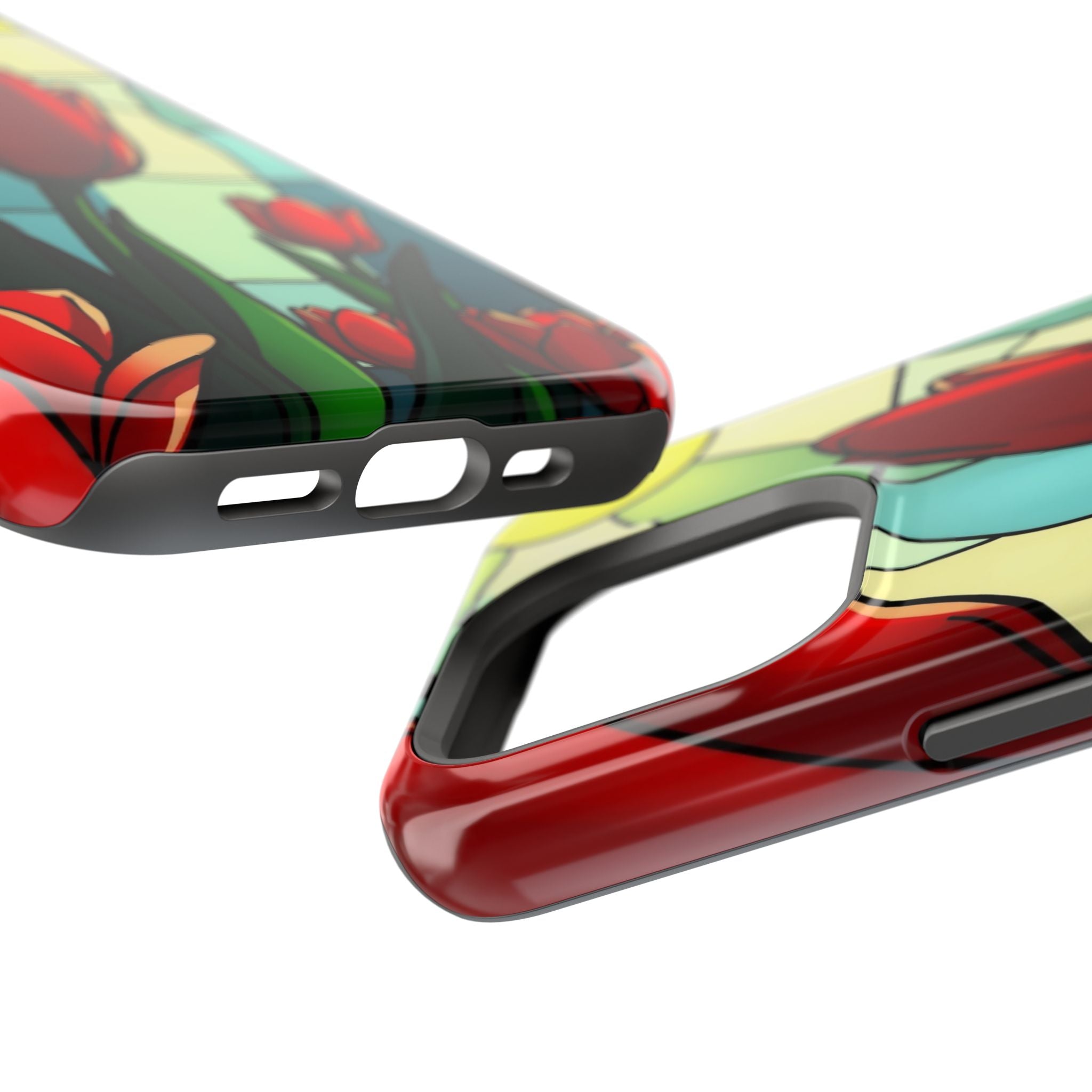 iPhone Tulip Row Stained Glass Slim Everyday Designer Case · iPhone Case