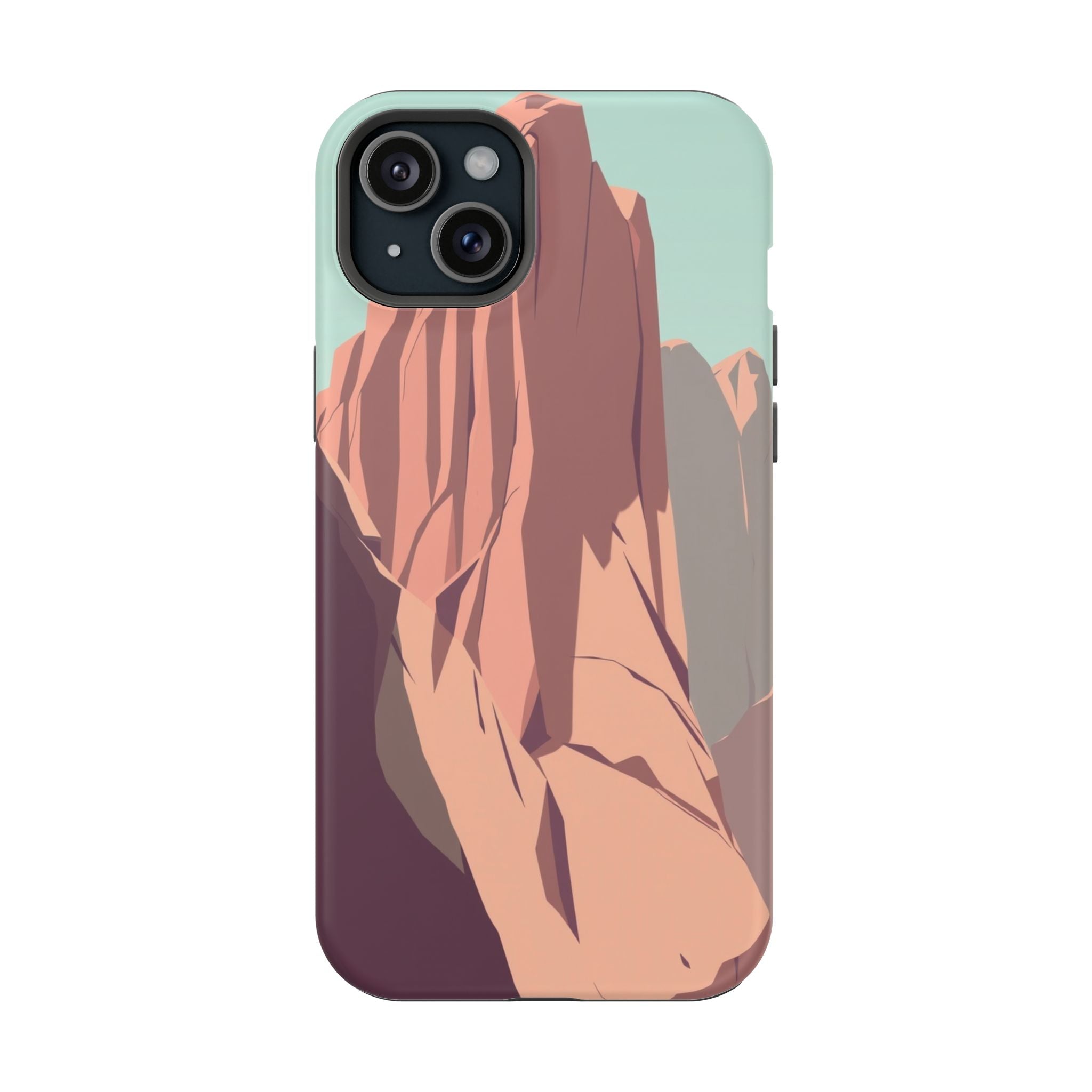 iPhone Rose Pink And Cream Canyon Wall Slim Everyday Designer Case · iPhone Case