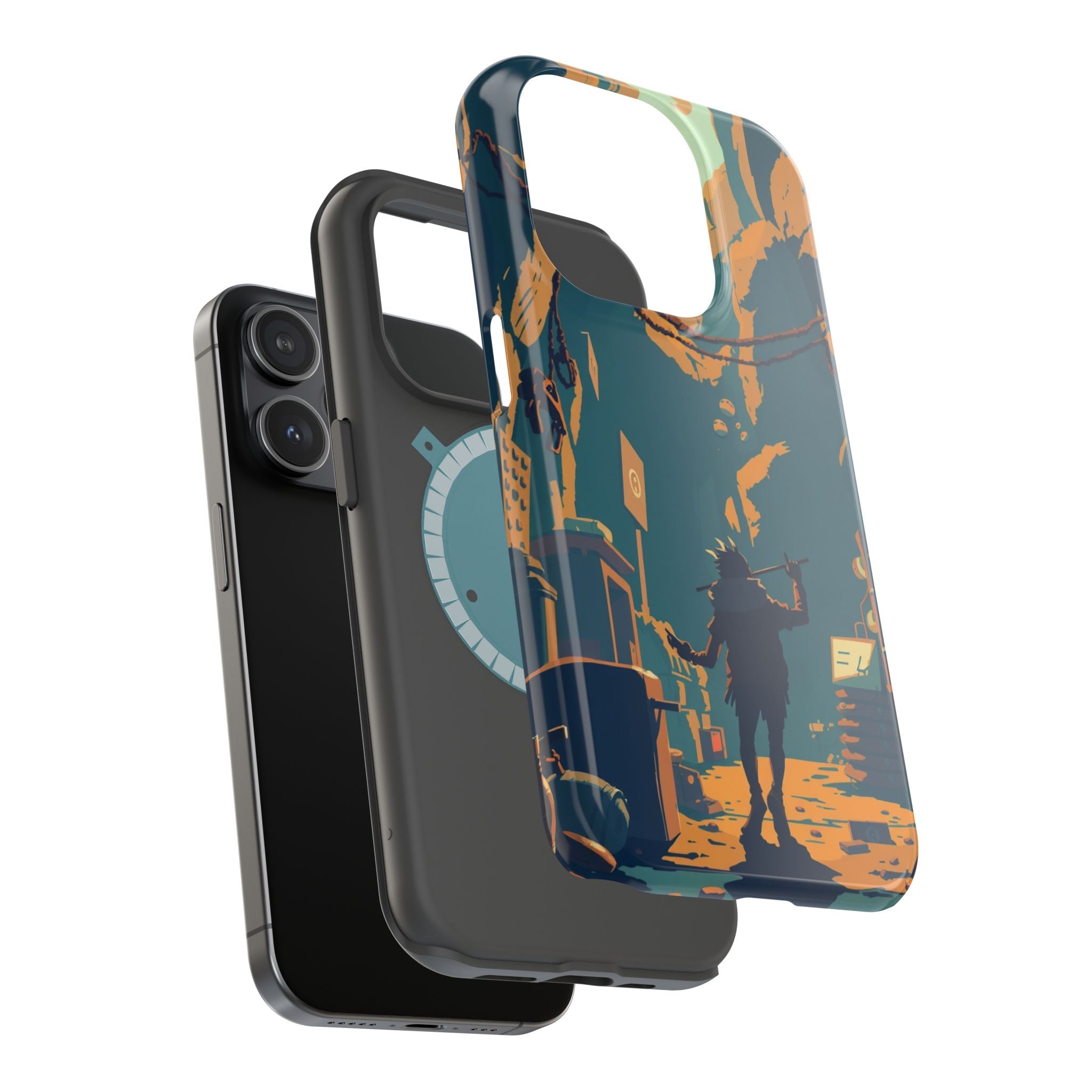 iPhone Mustard And Rust Unhinged in a Cute Way Soft Finish Everyday Case · iPhon
