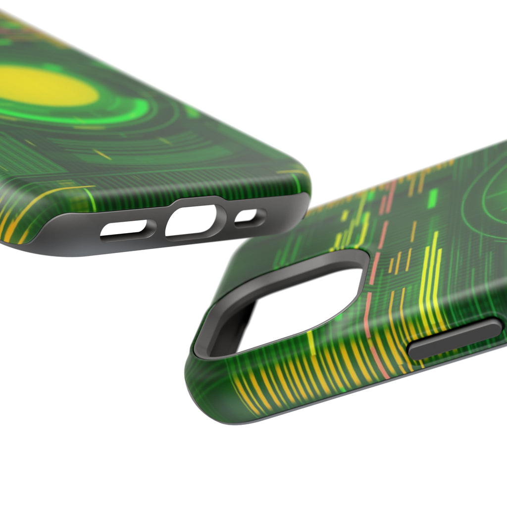 iPhone Emerald Green And Gold VHS Static Slim Everyday Designer Case · iPhone Ca