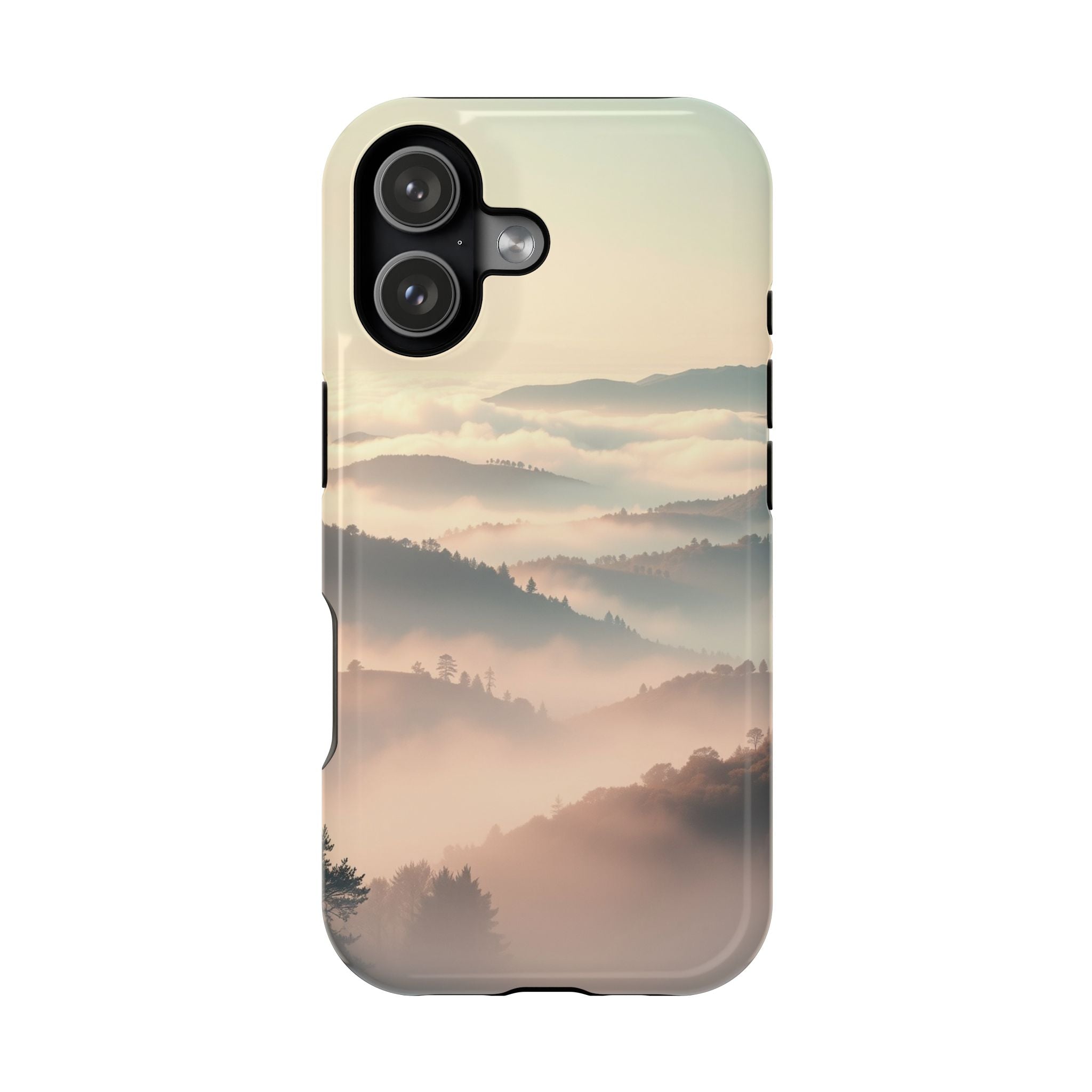 iPhone Mint And Blush Fog Rolling Over Hills Slim iPhone Everyday · iPhone Case