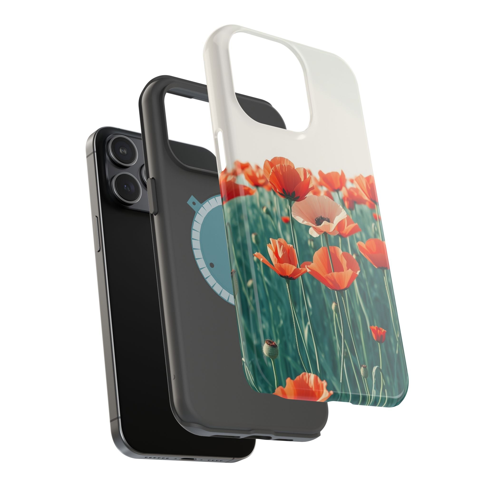 iPhone Mint And Blush Poppy Field 10 Slim Everyday Designer Case · iPhone Case