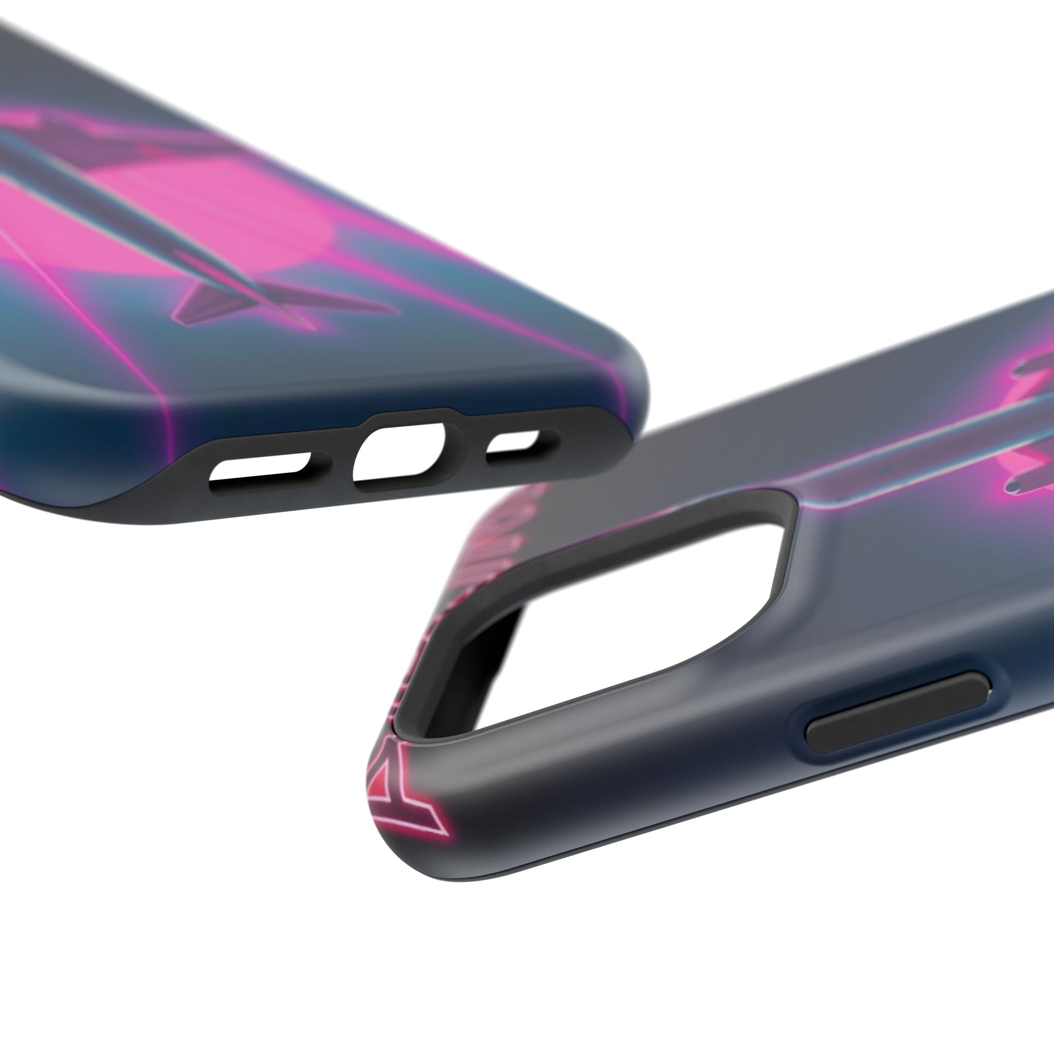iPhone Cyan And Magenta Retro Airline Poster Slim Everyday Designer Case · iPhon