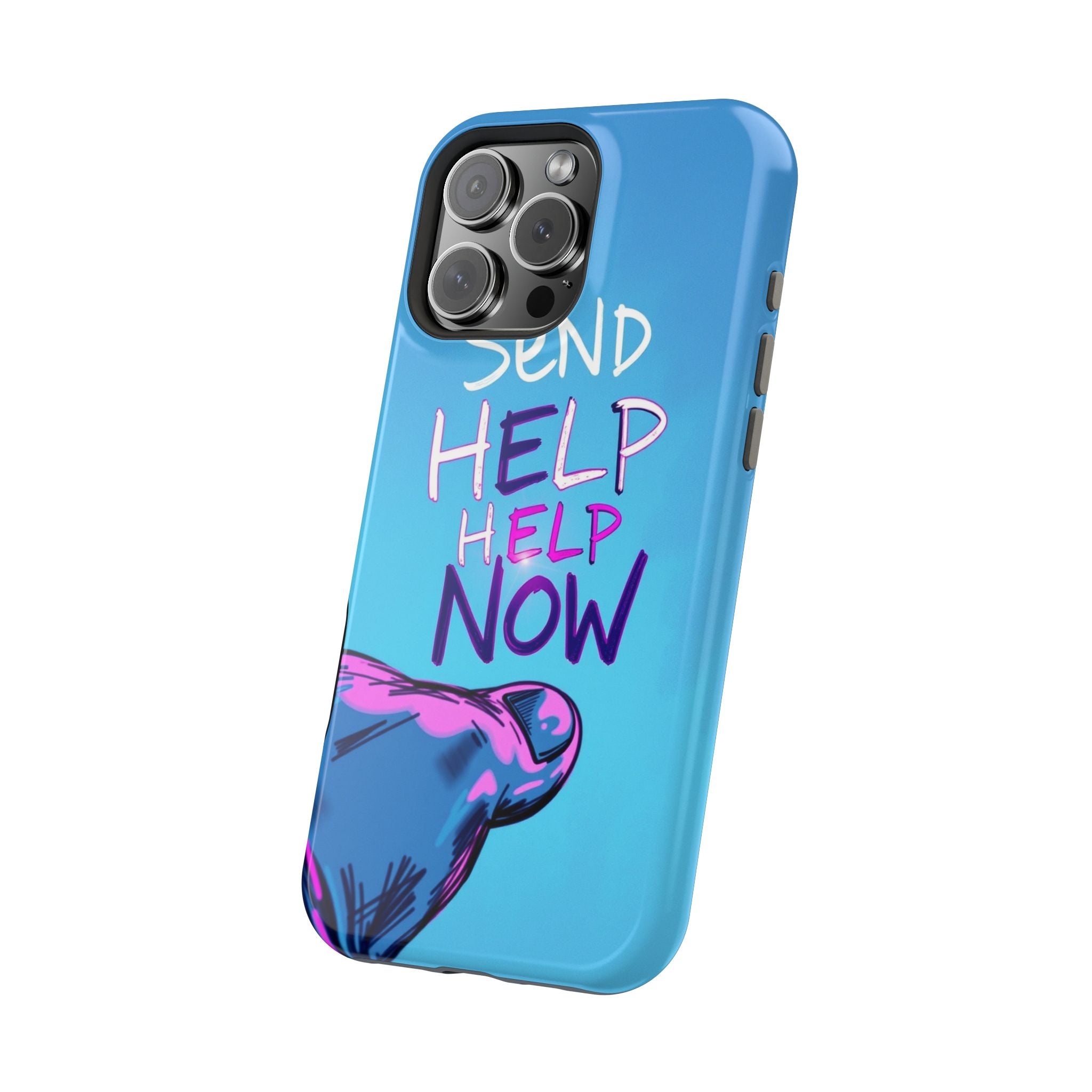 iPhone Radiant Send Help Now Design Slim Everyday Designer Case · iPhone Case