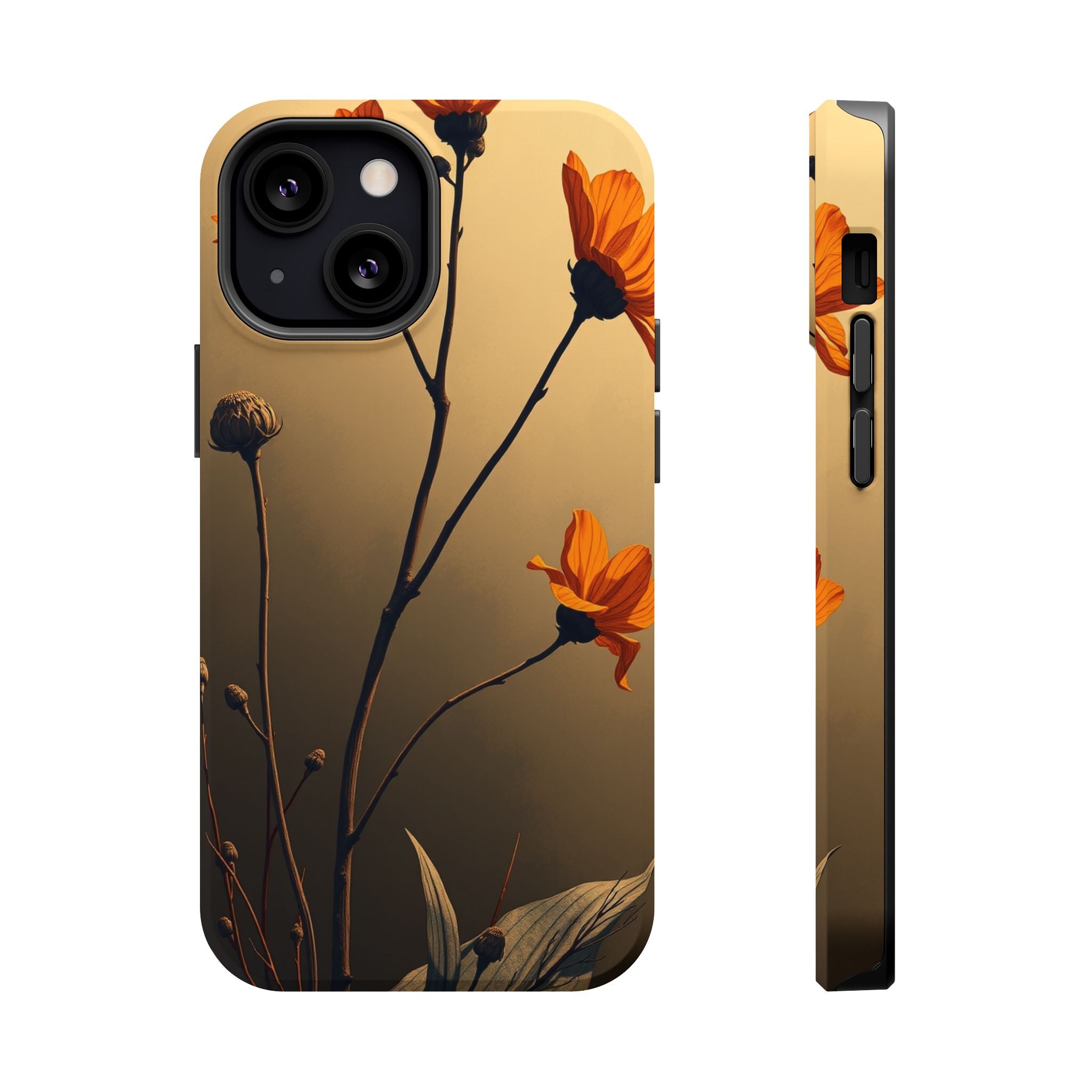 iPhone Burnt Orange And Sand Botanical Illustration Gal Slim Snap Case · iPhone