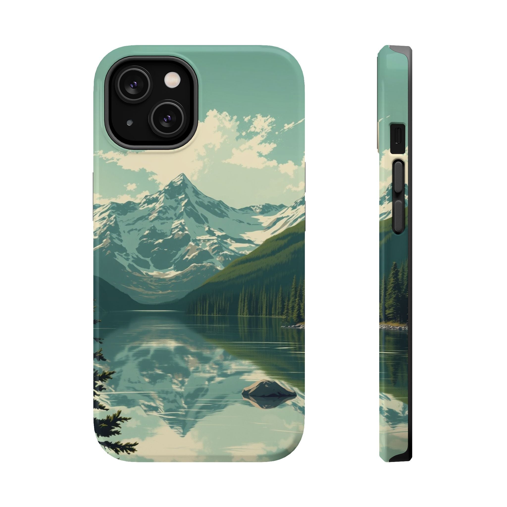 iPhone Glacier Lake Enchanted Art Bold Modern Everyday Snap Case · iPhone Case