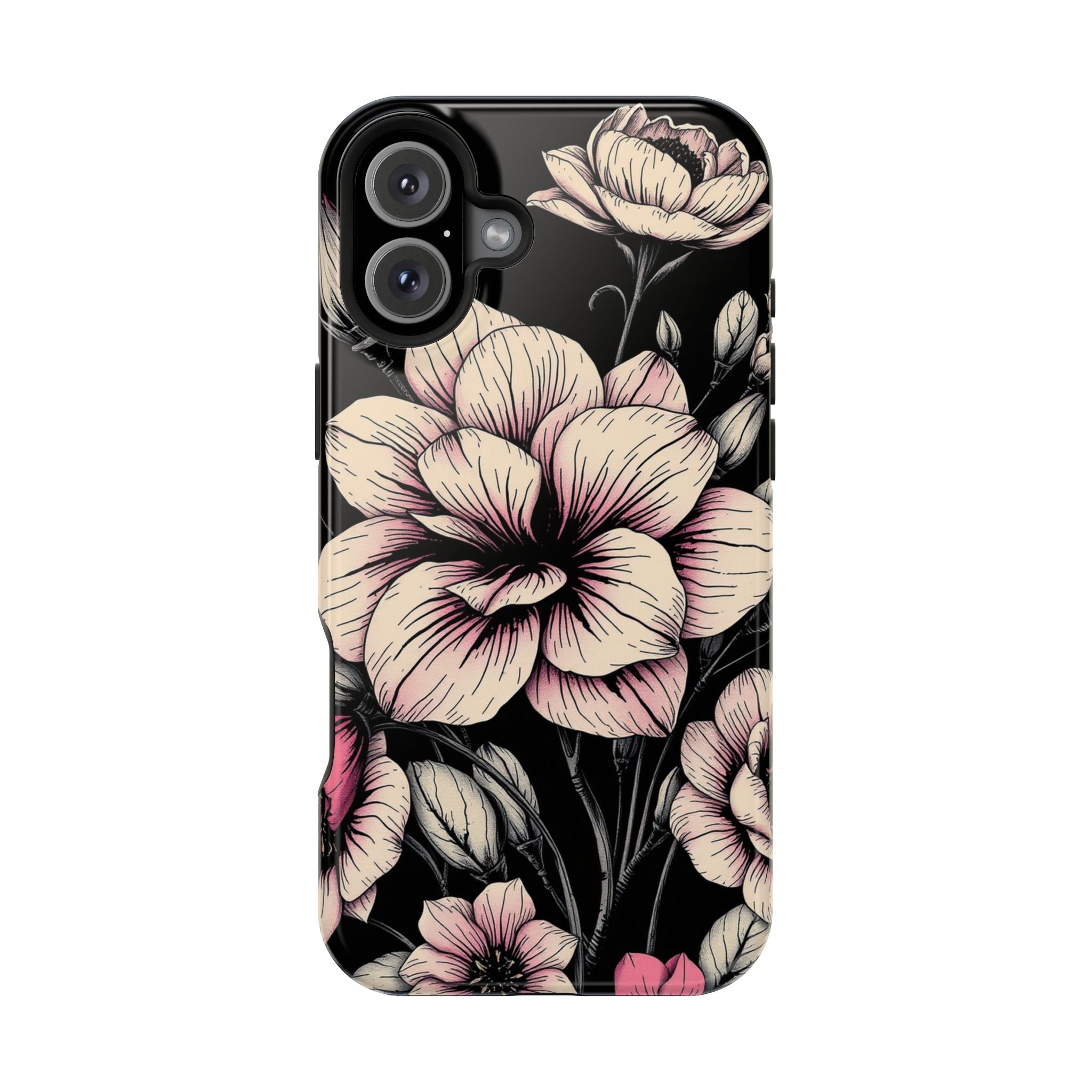 iPhone Floral Dark Academia Gothic Ink Slim Everyday Designer Case · iPhone Case