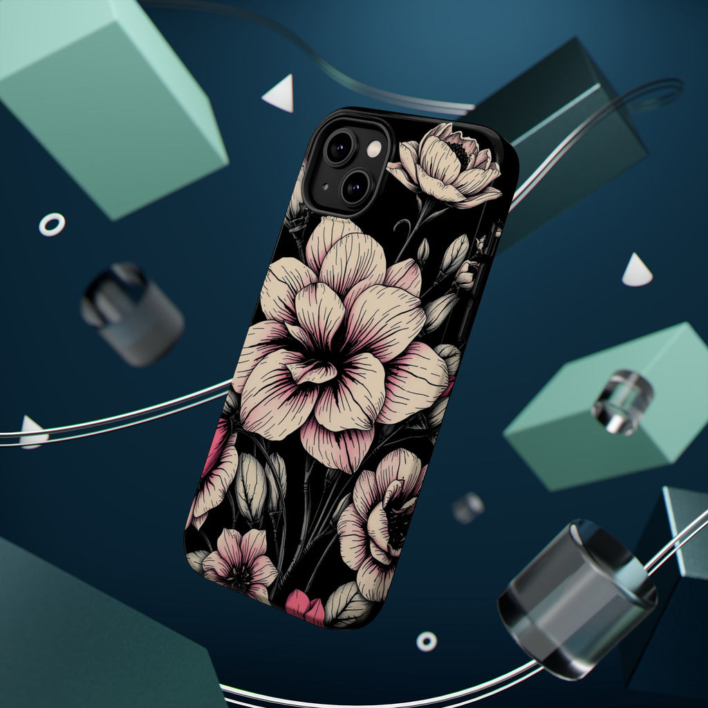 iPhone Floral Dark Academia Gothic Ink Slim Everyday Designer Case · iPhone Case