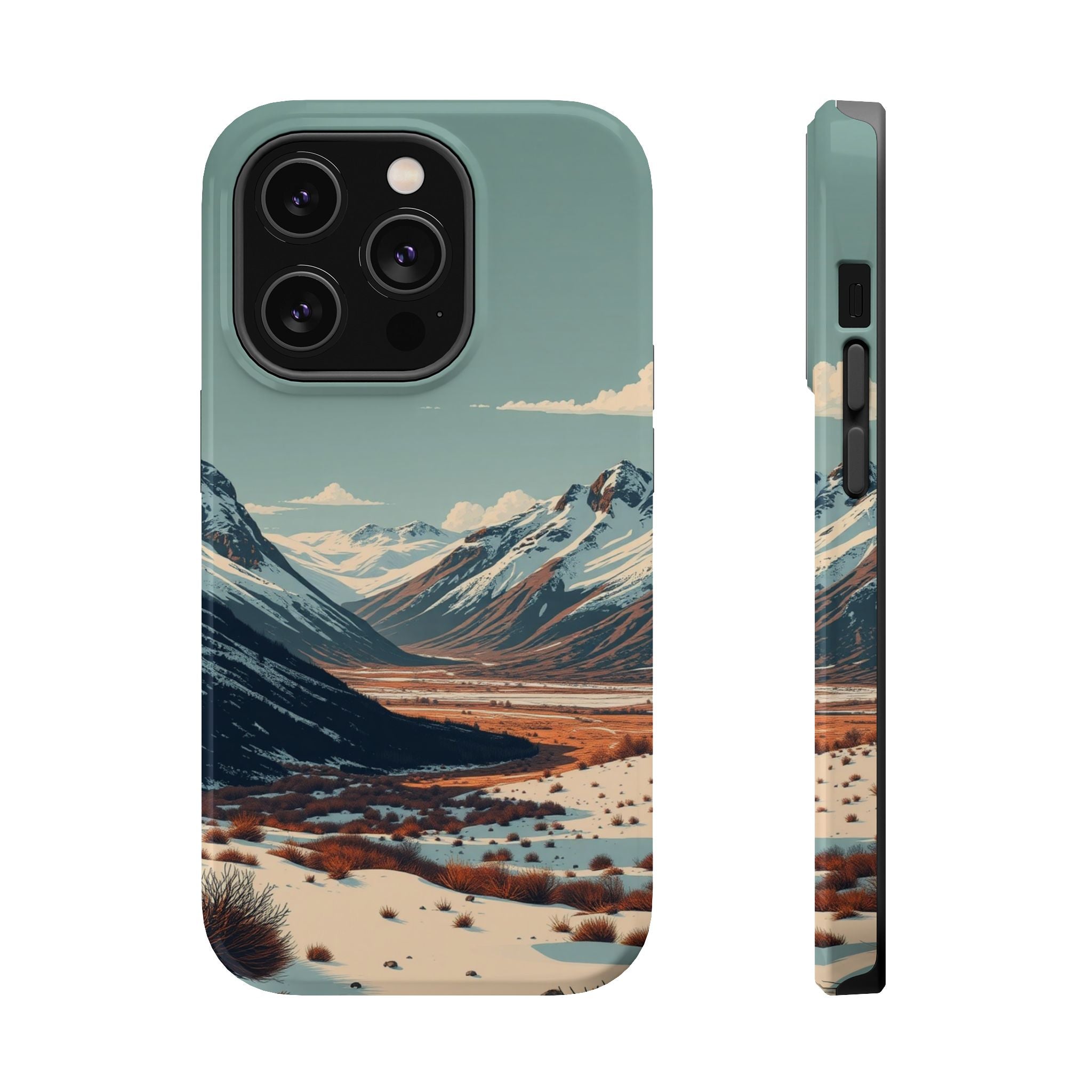 iPhone Serene Tundra Expanse Design Slim Everyday Designer Case · iPhone Case