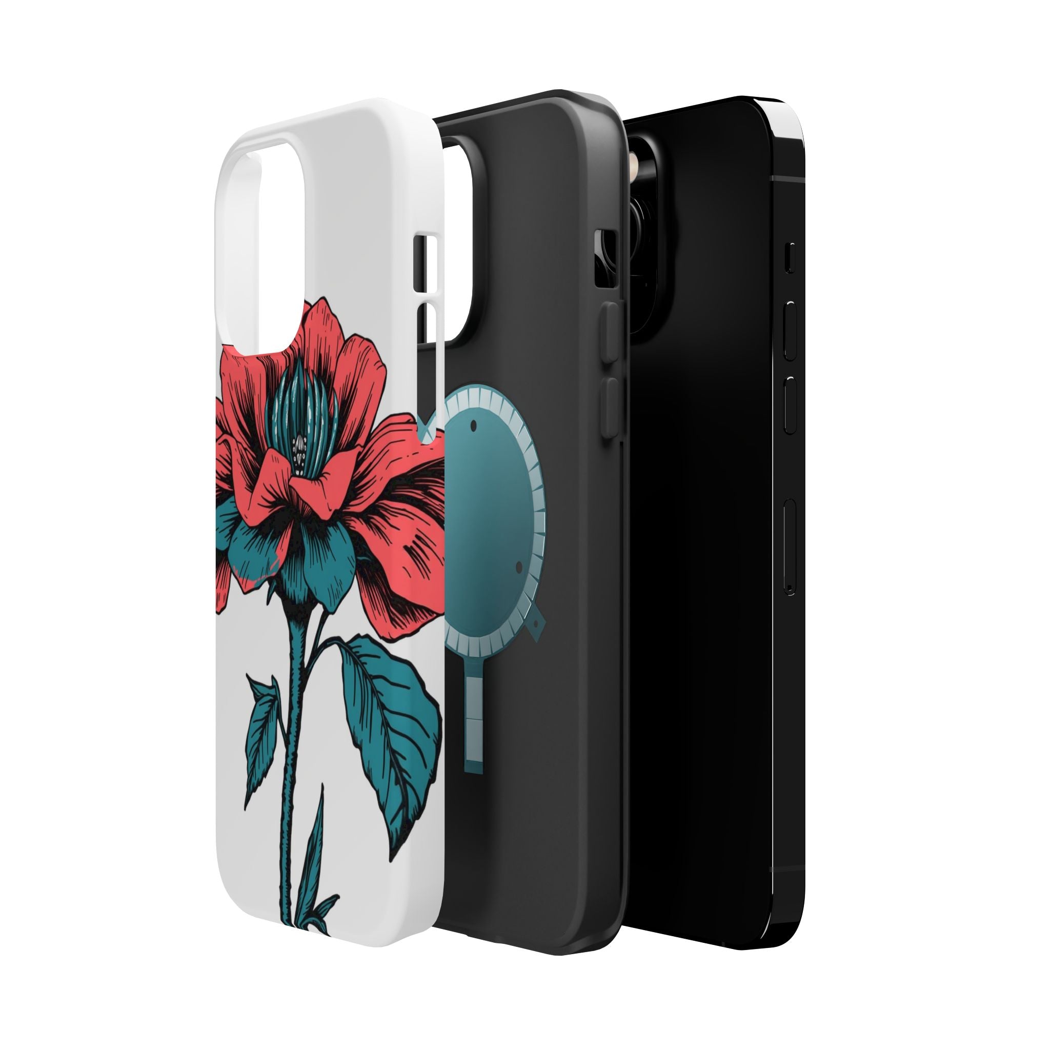 iPhone Garden Party Bloom Dark Gothic Ink Slim Snap Case · iPhone Case