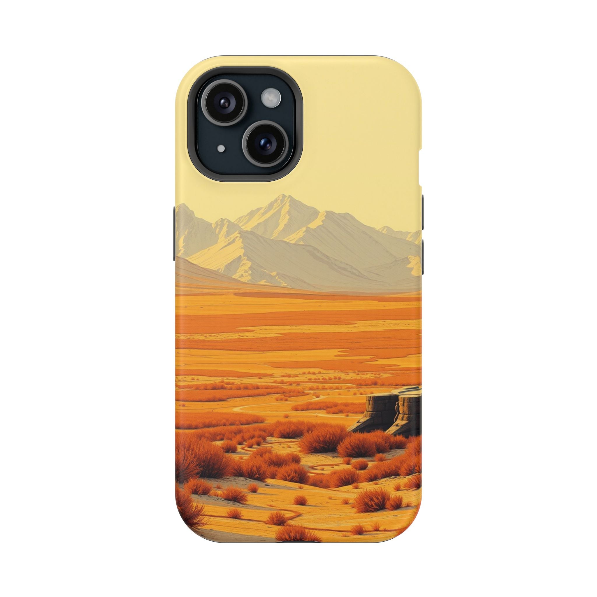 iPhone Mustard And Rust Tundra Expanse Slim Everyday Designer Case · iPhone Case