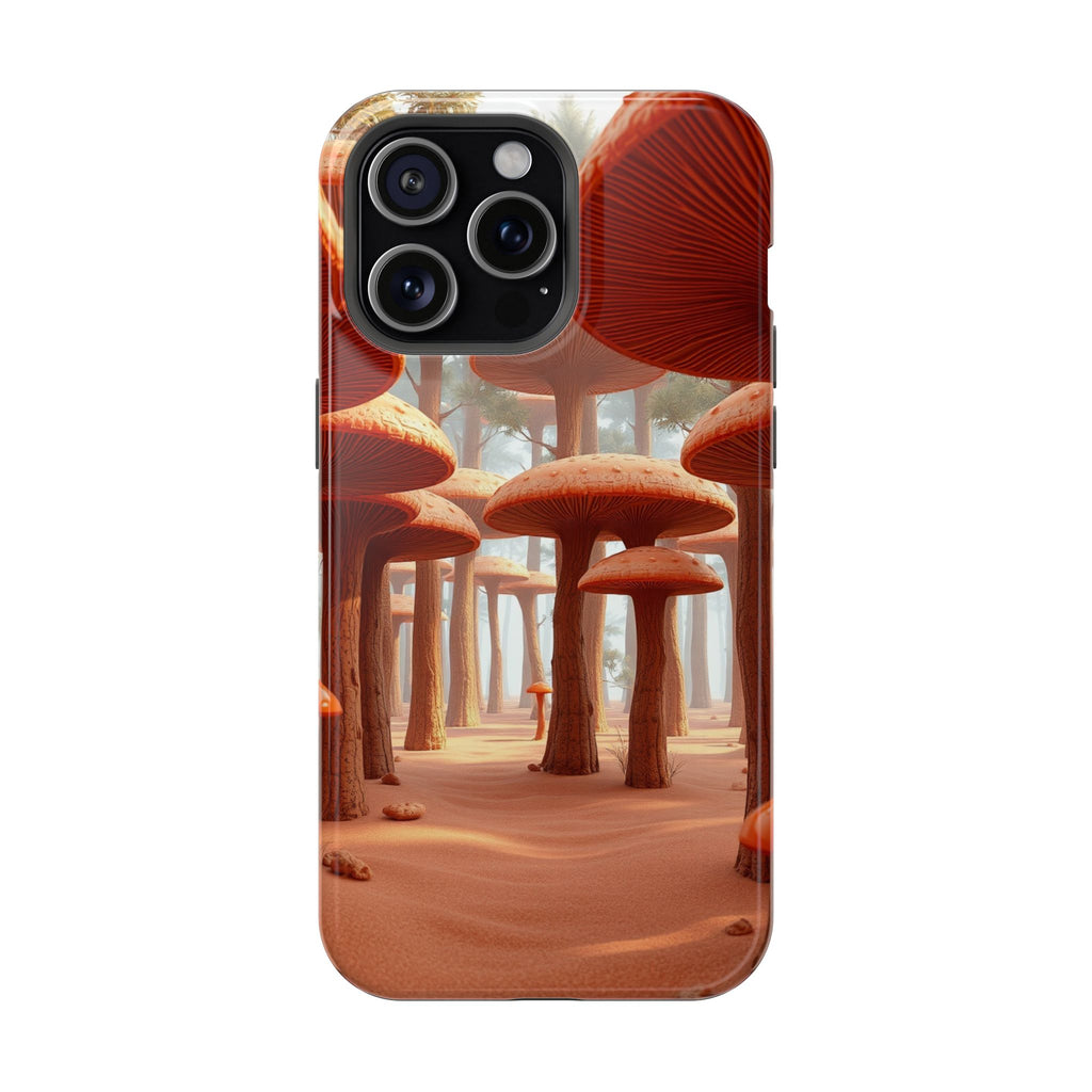 iPhone Mushroom Forest 3D Digital Bold Modern Everyday Snap Case · iPhone Case