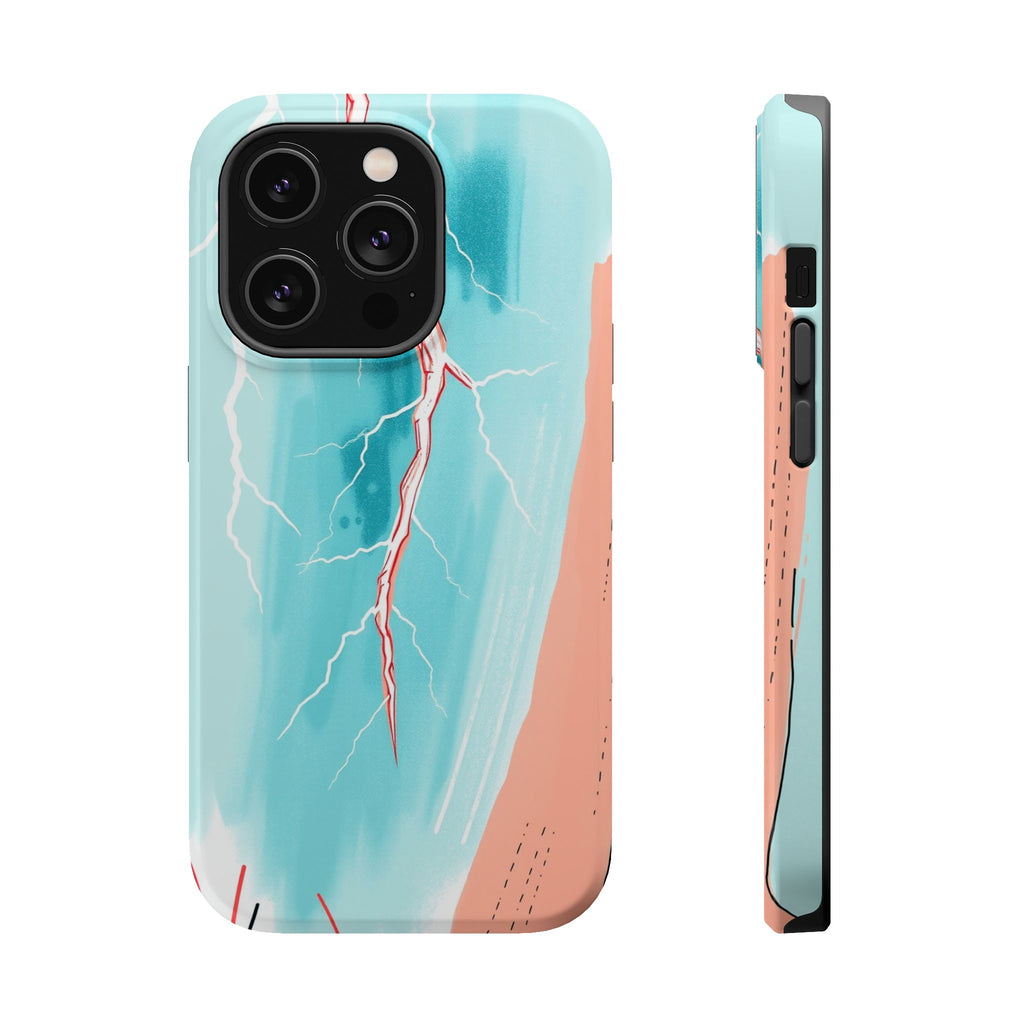 iPhone Teal And Coral Prairie Lightning Slim Everyday iPhone Designer · iPhone C