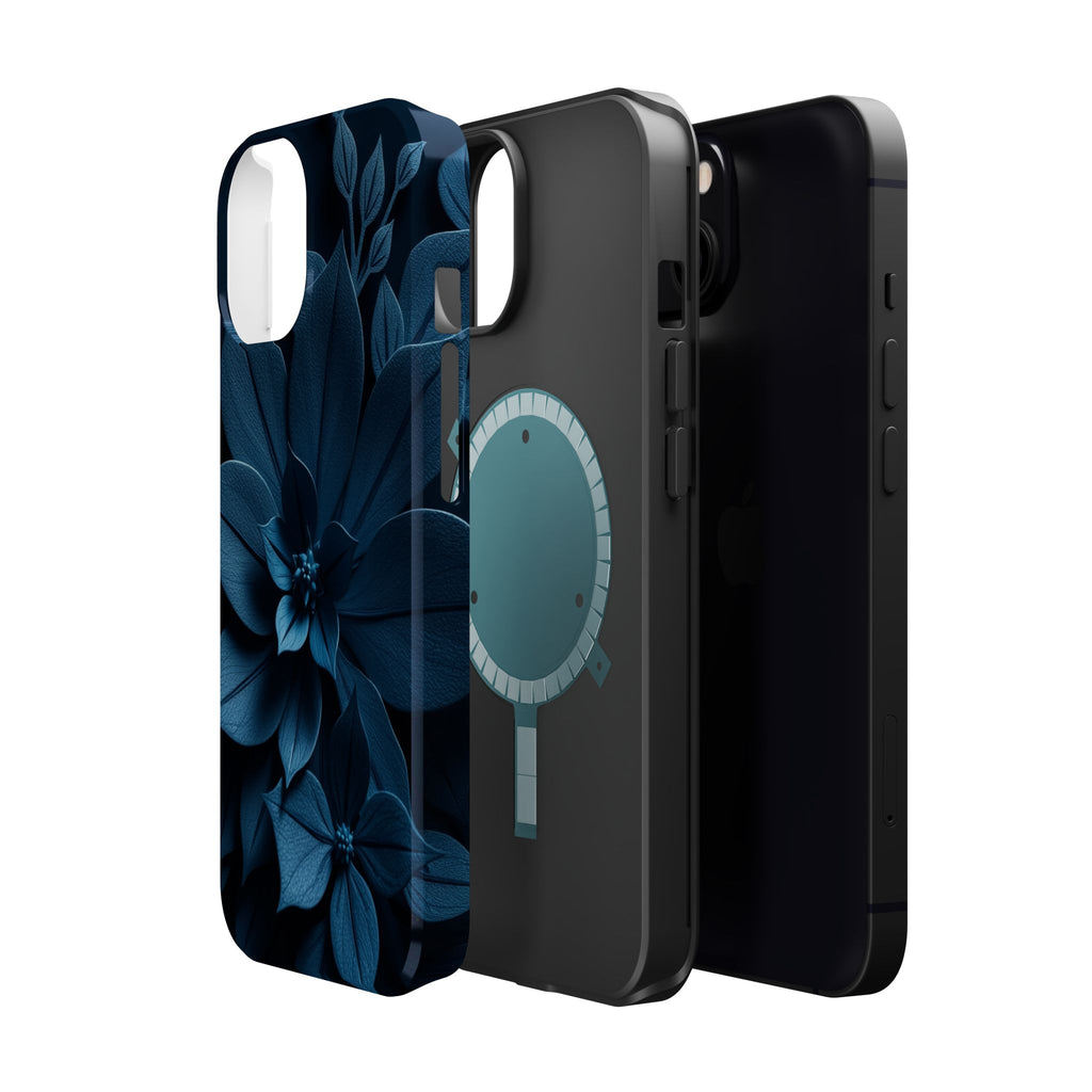 iPhone Midnight Blue And Silver Floral Dark Academia iPhone Slim · iPhone Case